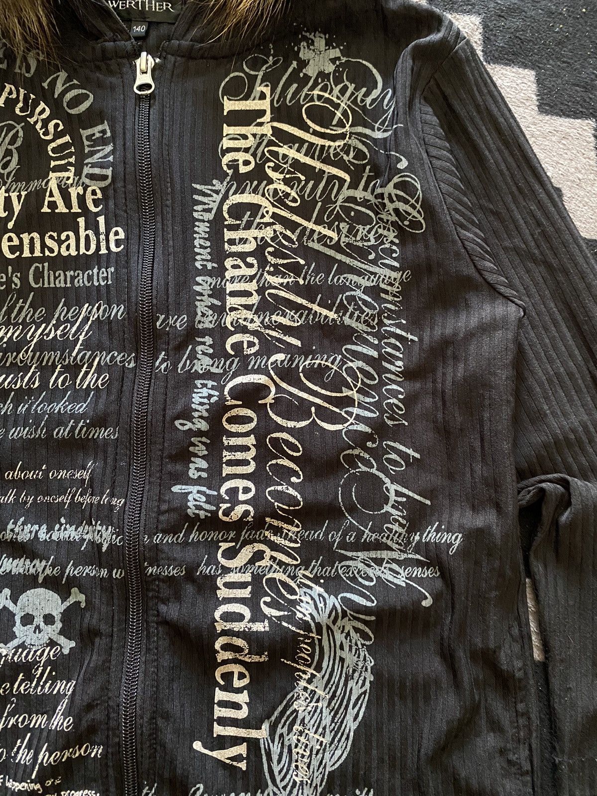 Hysteric Glamour × If Six Was Nine × Japanese Brand Vintage werther poem style fur zip hoodie Size US M / EU 48-50 / 2 - 5 Thumbnail