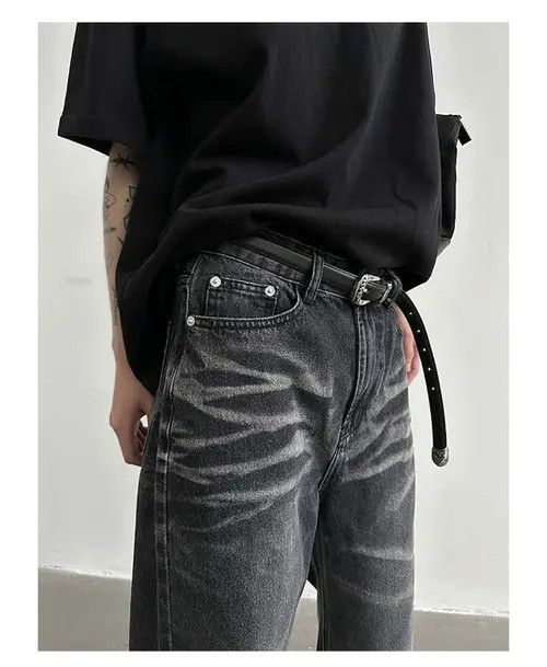 Jean VIBE washed faded flared grunge baggy yuppie jeans Size US 32 / EU 48 - 5 Thumbnail