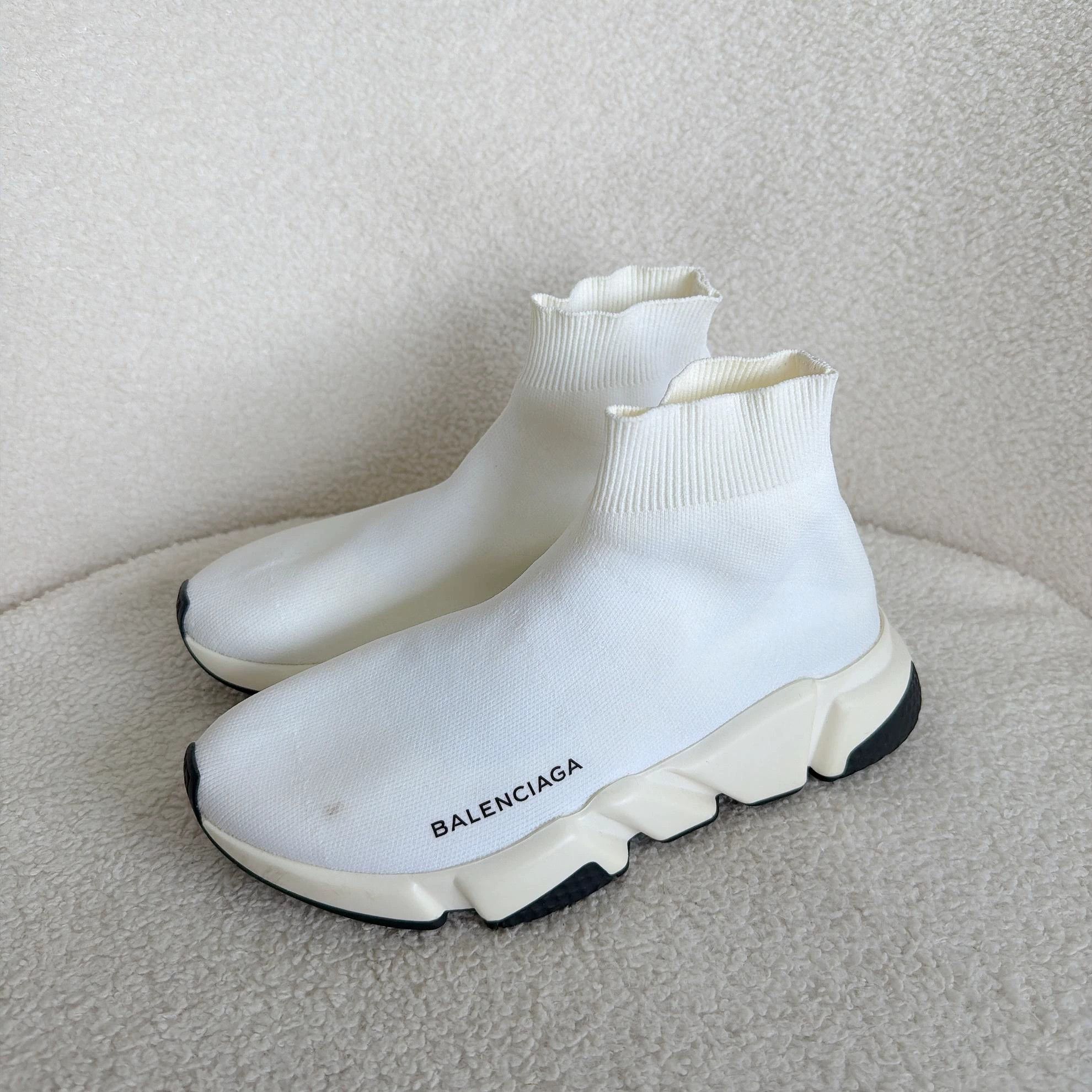 Balenciaga Balenciaga White Sock Sneaker 37 5051 Size US 6.5 / IT 36.5 - 1 Thumbnail