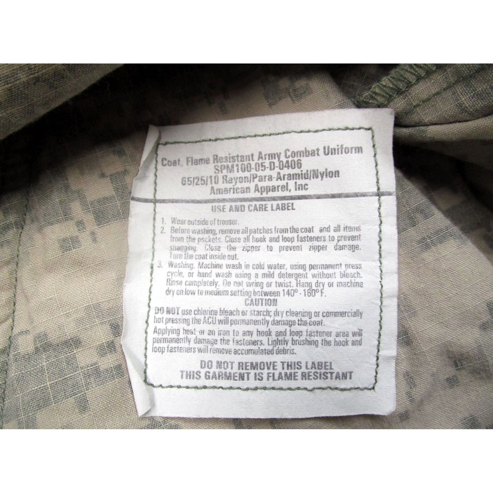 American Apparel US Military Coat Men M Gray Camouflage FR Coat Jacket Military Jacket Size US M / EU 48-50 / 2 - 7 Thumbnail