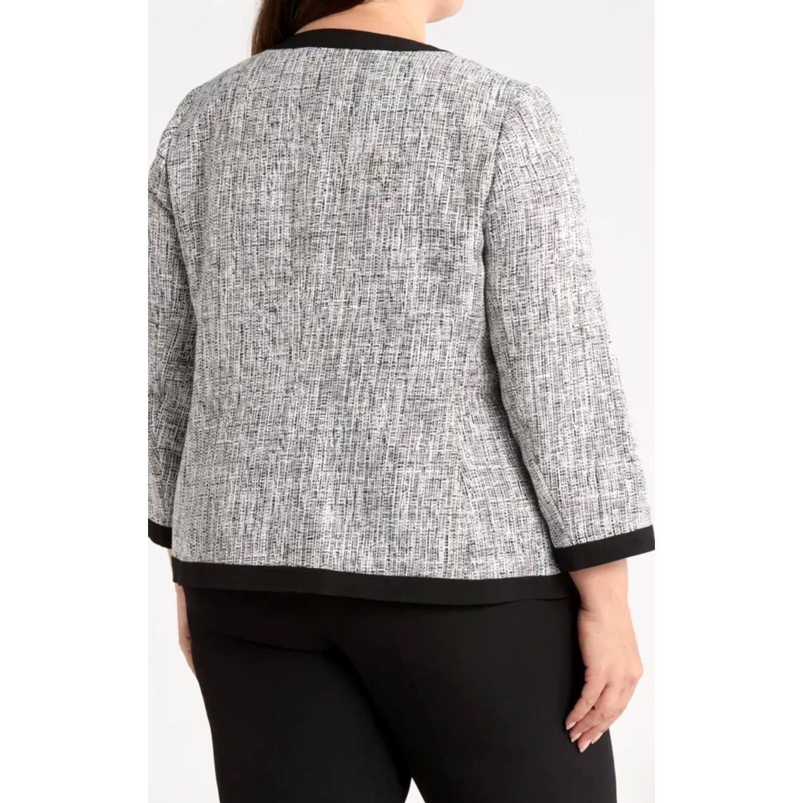 Kasper KASPER Jacket Women 14W Plus Polyester Multicolor Framed Patch Pocket Size 14W Jacket Pocket Women Size XL / US 12-14 / IT 48-50 - 2 Thumbnail