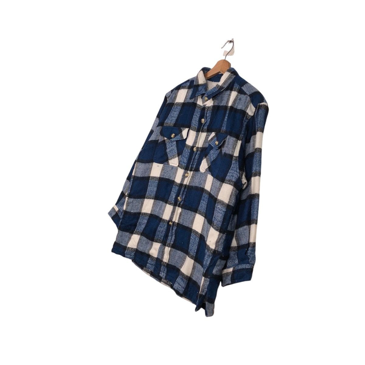 Flannel × Japanese Brand × Vintage 📌Vintage Flannel Wool Jacket Teddy Links Issey Miyake Size US M / EU 48-50 / 2 - 3 Thumbnail