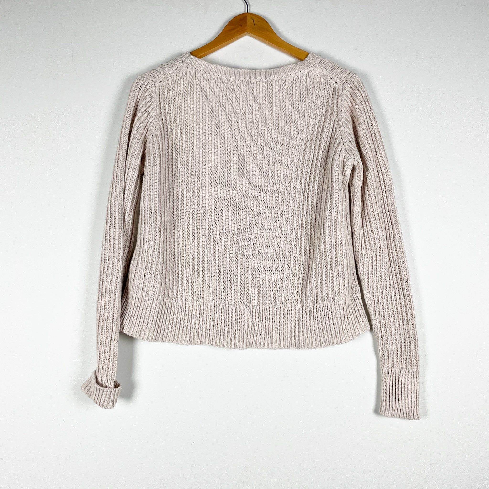 White + Warren White + Warren Cotton Blend Ribbed Knit Size S / US 4 / IT 40 - 3 Thumbnail