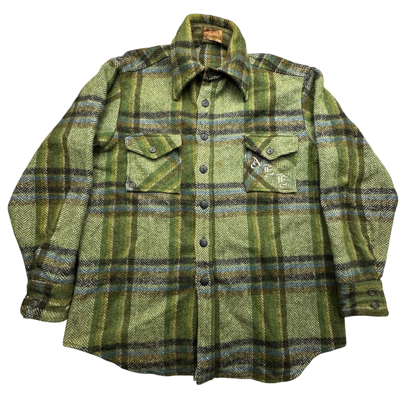 McGregor Vintage 50s 60s McGregor Wool Plaid Flannel Button Shirt L Size US L / EU 52-54 / 3 - 1 Thumbnail