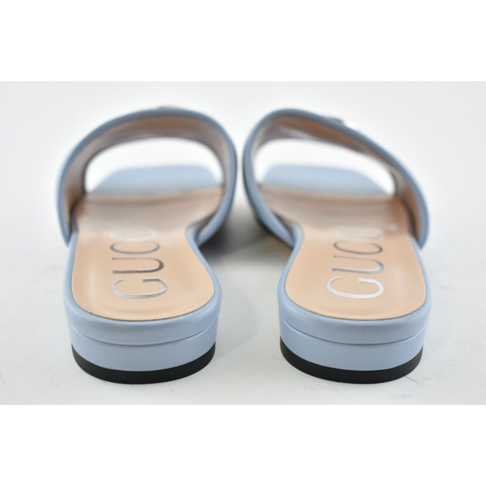 Gucci Gucci Marmont Blue Silver GG Interlocking Metal Logo Mule Size US 7 / IT 37 - 11 Thumbnail