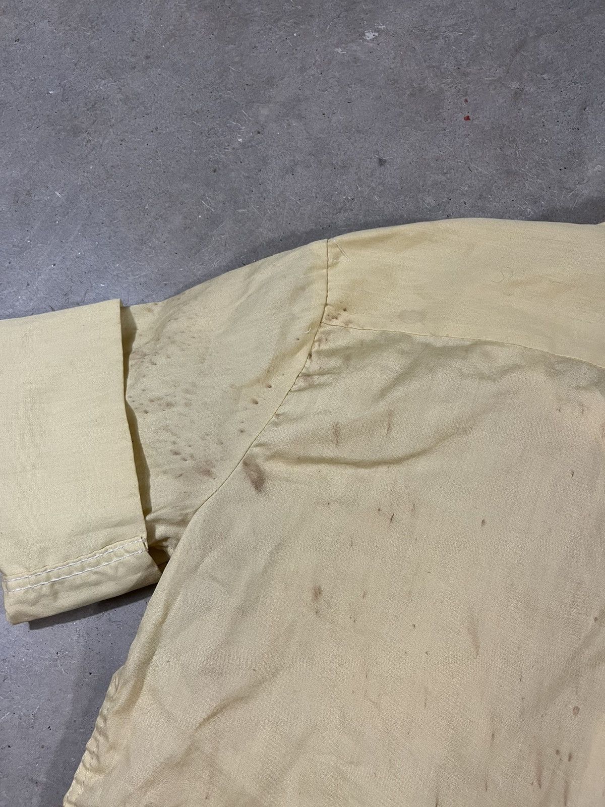 Vintage Vintage 70s Yellow Short Sleeve Loop Collar Shirt Size S / US 4 / IT 40 - 9 Thumbnail