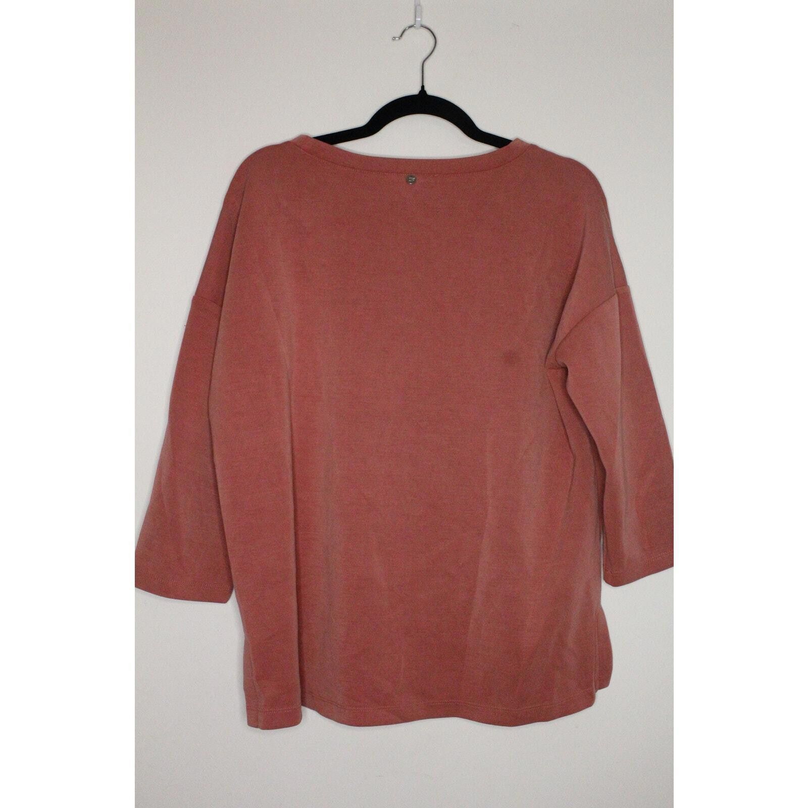 Designer Cable & Gauge Women's Pink Velour Soft Cozy Top Size Large Size L / US 10 / IT 46 - 2 Thumbnail