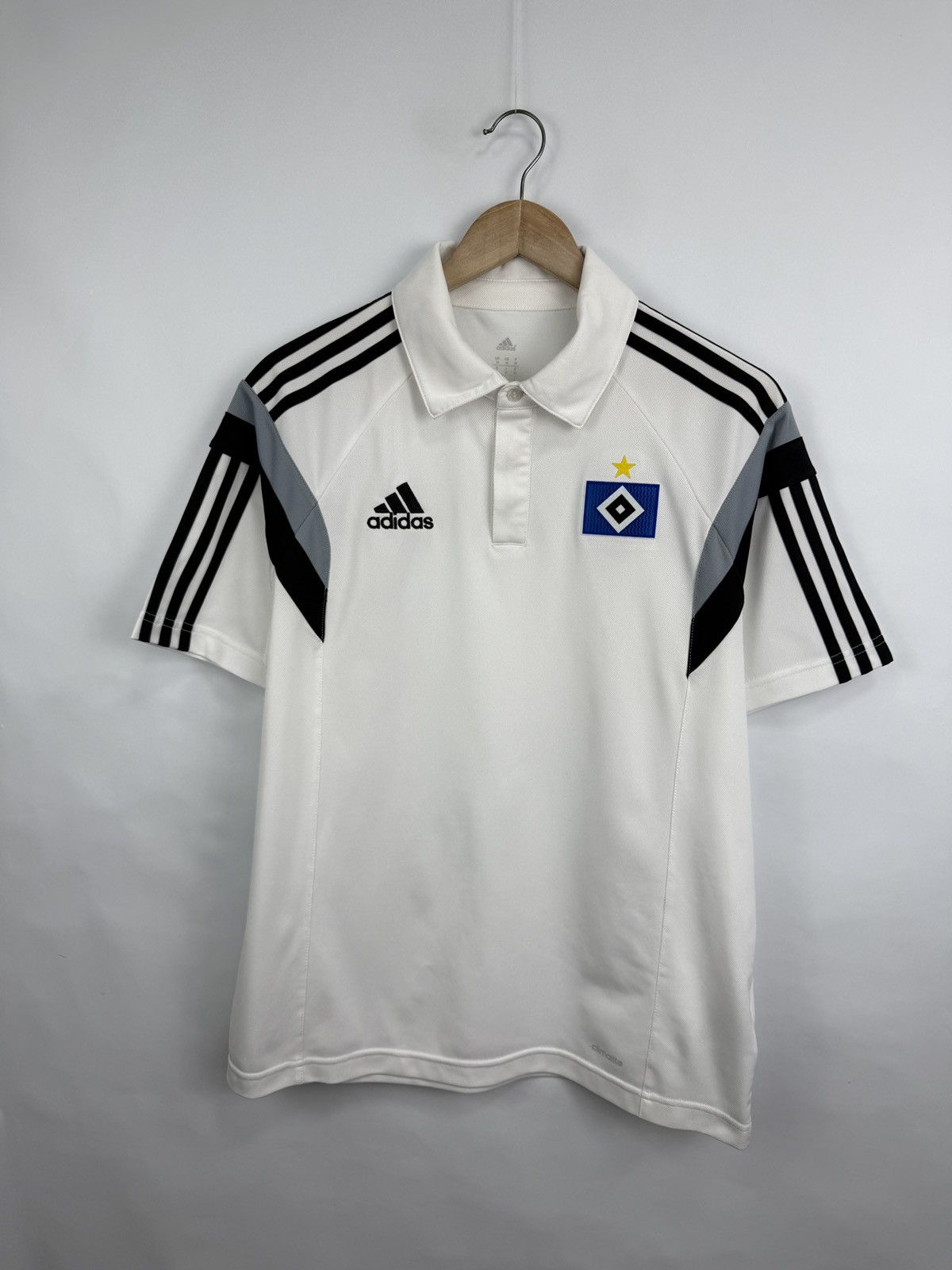 Adidas 🇩🇪 Adidas Hamburg SV Soccer Polo T-Shirts Jersey Rare Retro Size US M / EU 48-50 / 2 - 3 Thumbnail