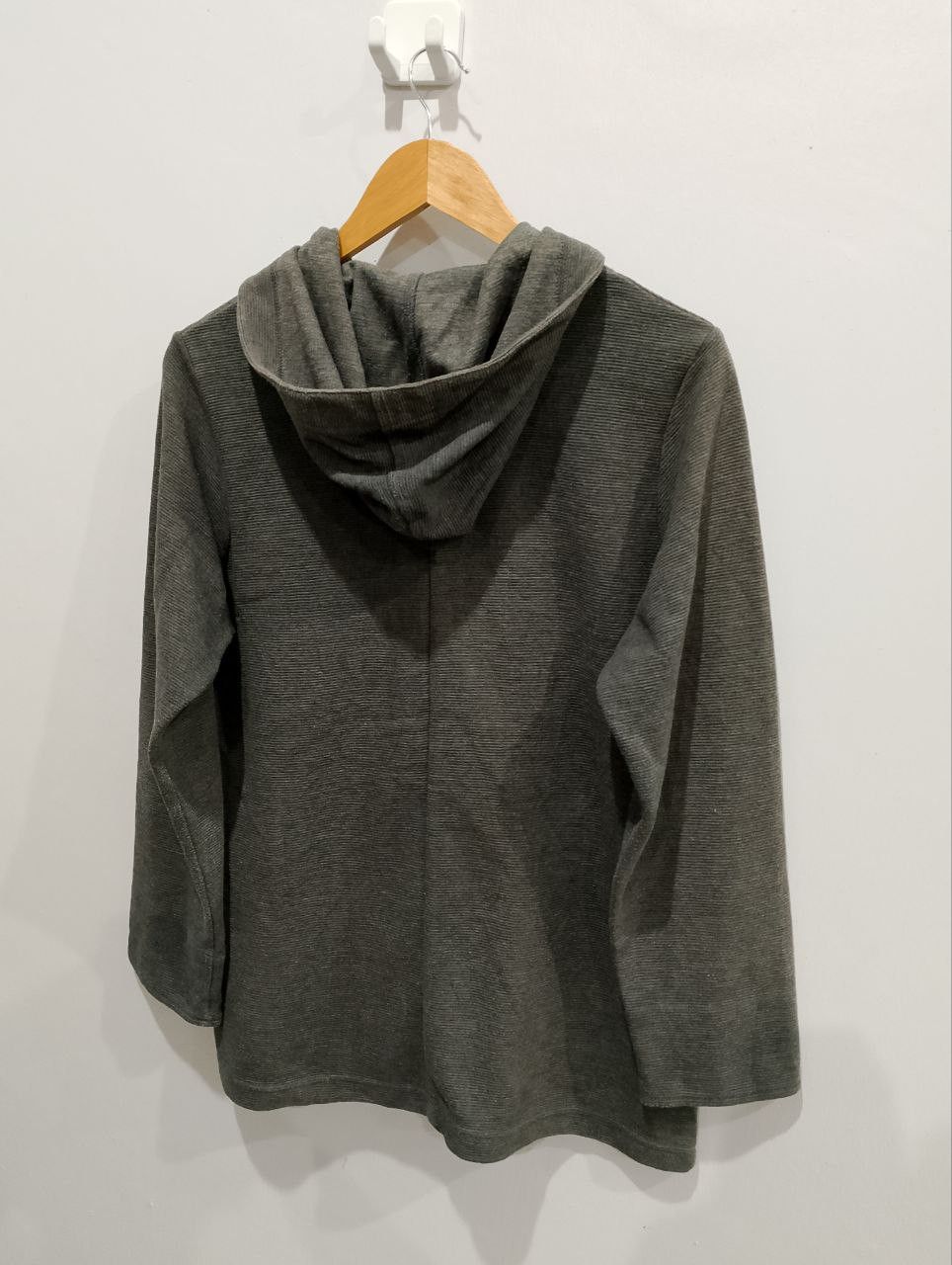Japanese Brand SHOO LA RUE Japan Dark Grey Pullover Hooded Cardigan Size L / US 10 / IT 46 - 4 Thumbnail