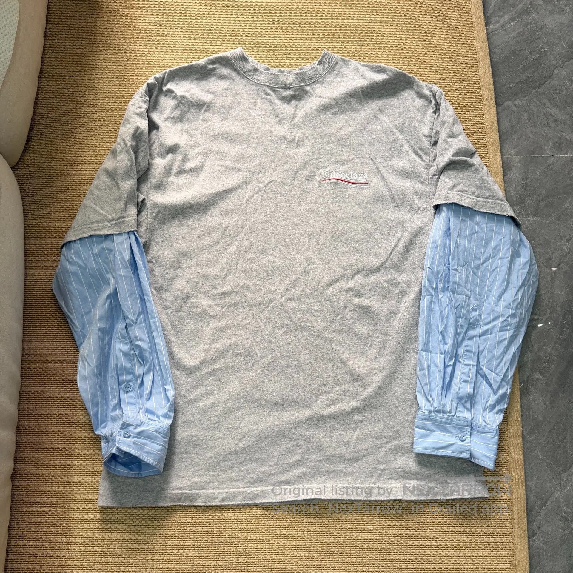 Balenciaga Balenciaga Gray Long Sleeve Shirt. Size US XS / EU 42 / 0 - 2 Thumbnail