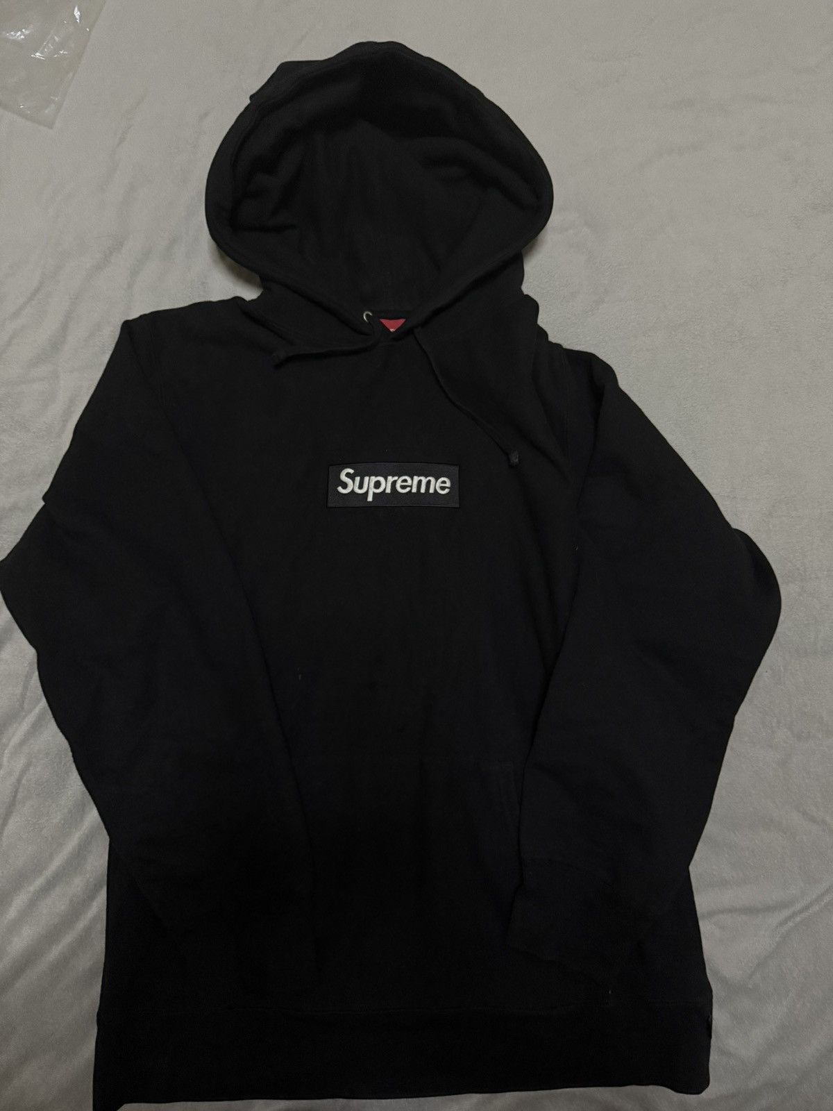 Supreme fw16 black on black box logo hood hoodie Tops