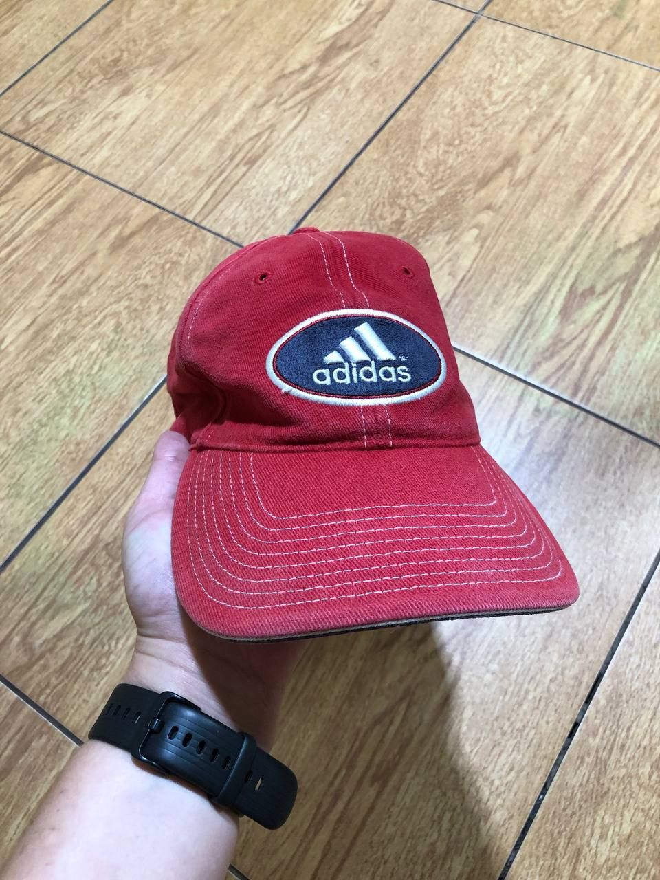 Adidas Vintage Cap big logo Y2K red Adidas streetwear Hats Size ONE SIZE - 8 Thumbnail