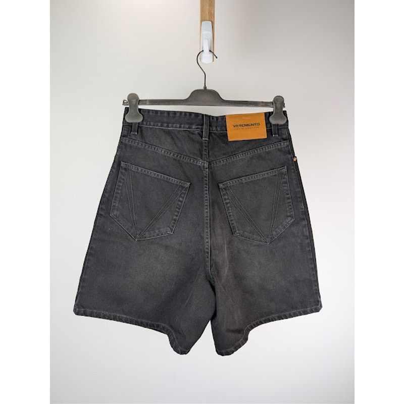 Vetements o1rshd1 Baggy Denim Shorts in Black Size US 30 / EU 46 - 12 Thumbnail