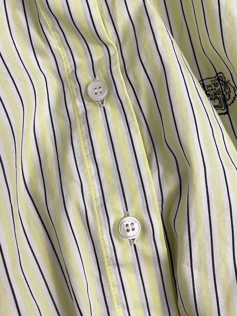 Kenzo KENZO A fluorescent green striped shirt jacket Size S / US 4 / IT 40 - 6 Thumbnail