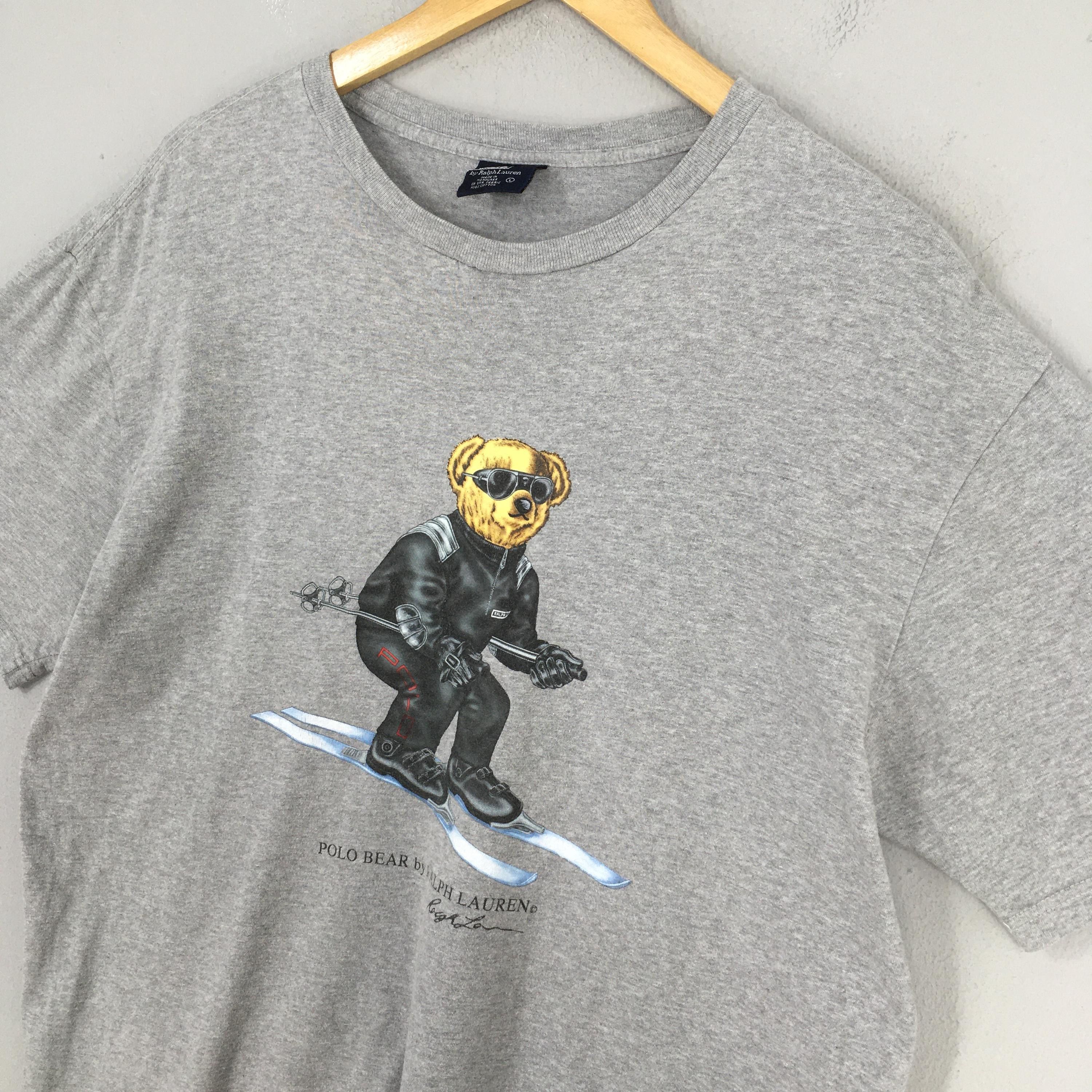 Polo Ralph Lauren Vintage Polo Bear Ski Ralph Lauren Gray T shirt Large Size US L / EU 52-54 / 3 - 3 Thumbnail