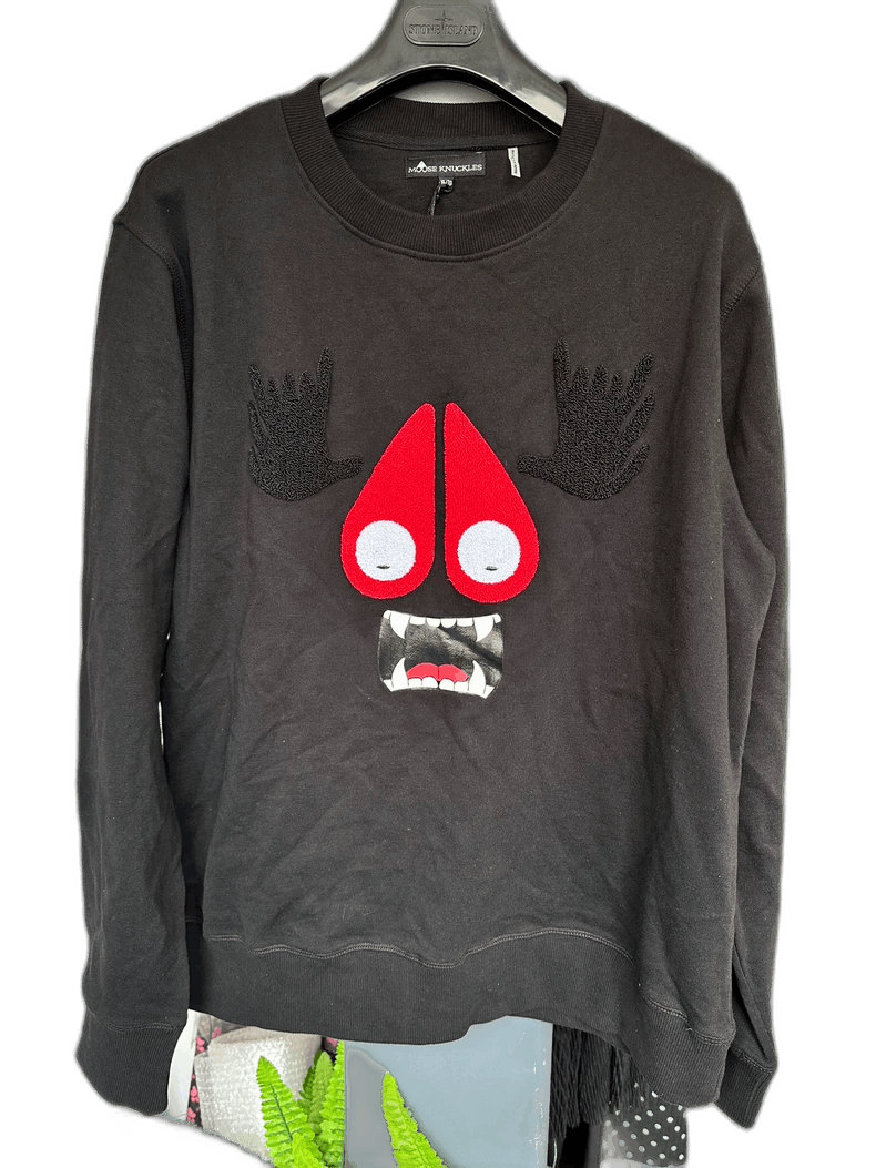 Moose Knuckles Moose Knuckles Classic Black Logo Sweatshirt Size US XL / EU 56 / 4 - 1 Thumbnail