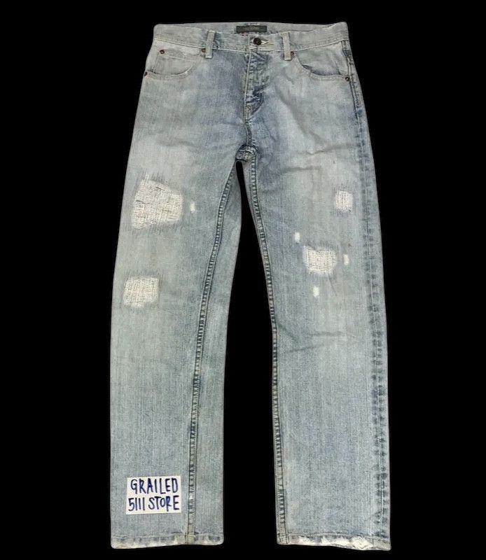 Japanese Brand GUELL MUSTARD DISTRESSED DENIM Size US 32 / EU 48 - 1 Thumbnail