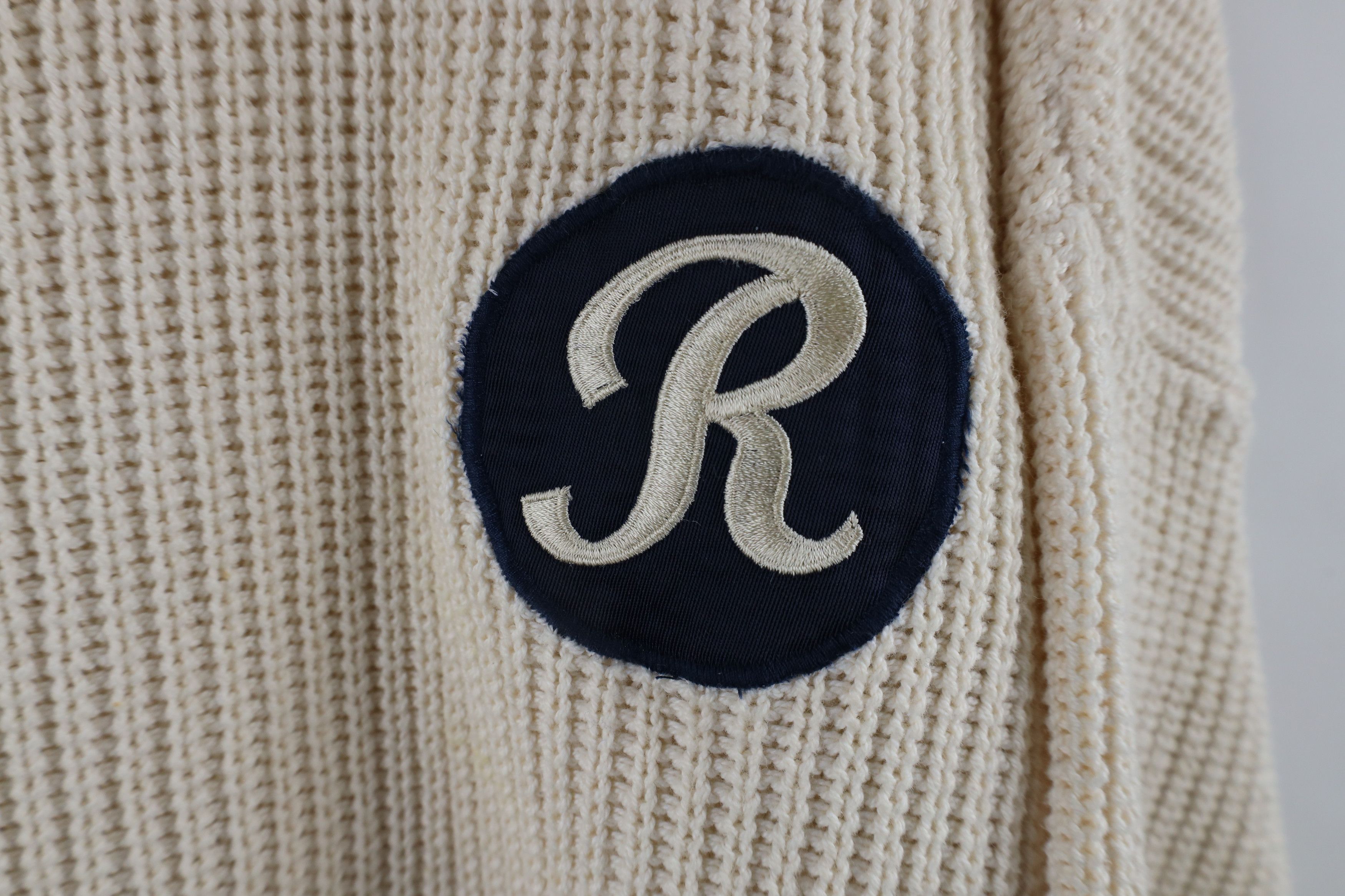 Vintage Vintage 90s Streetwear Monogram Cotton Ribbed Knit Sweater Size US XL / EU 56 / 4 - 4 Thumbnail