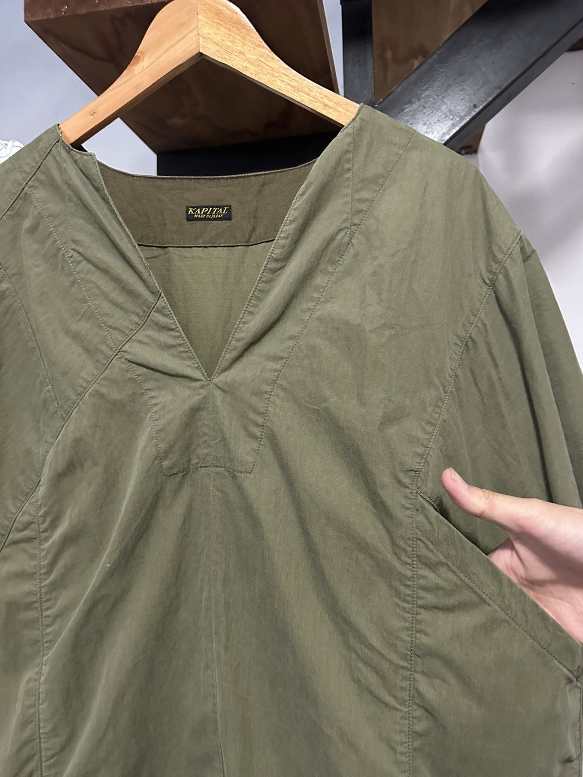 Kapital KAPITAL V NECK KANGAROO POCKET DRESS Size XS / US 0-2 / IT 36-38 - 6 Thumbnail