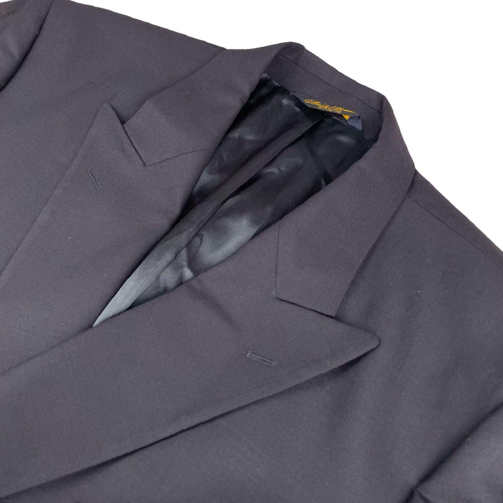 Brooks Brothers Brooks Brothers Blazer Navy 43L Double-Breasted Wool Gold Buttons Six-Button Front Peak Lapel Regular Mens Jacket Size 46R - 2 Thumbnail