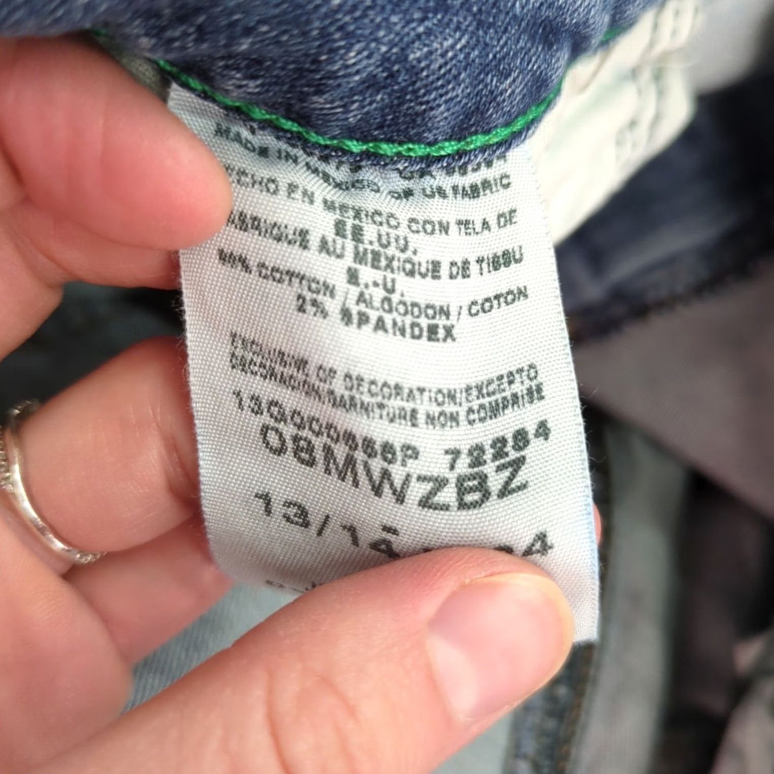 Wrangler Wrangler Jeans Bootcut Size 14 Medium Wash Blue Women Cotton Spandex Distressed Bottom 13/14 x 34 Size 36" / US 14 / IT 50 - 4 Thumbnail