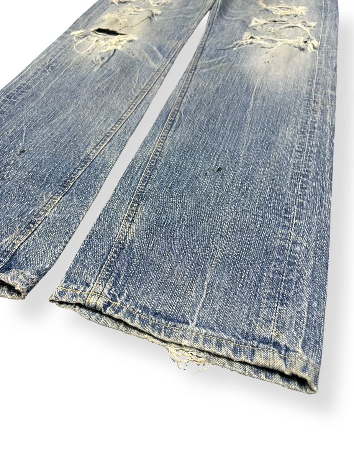 Edwin Edwin 503 Blue Trip Paint Splatter Distressed Grunge Jeans Size US 32 / EU 48 - 8 Thumbnail