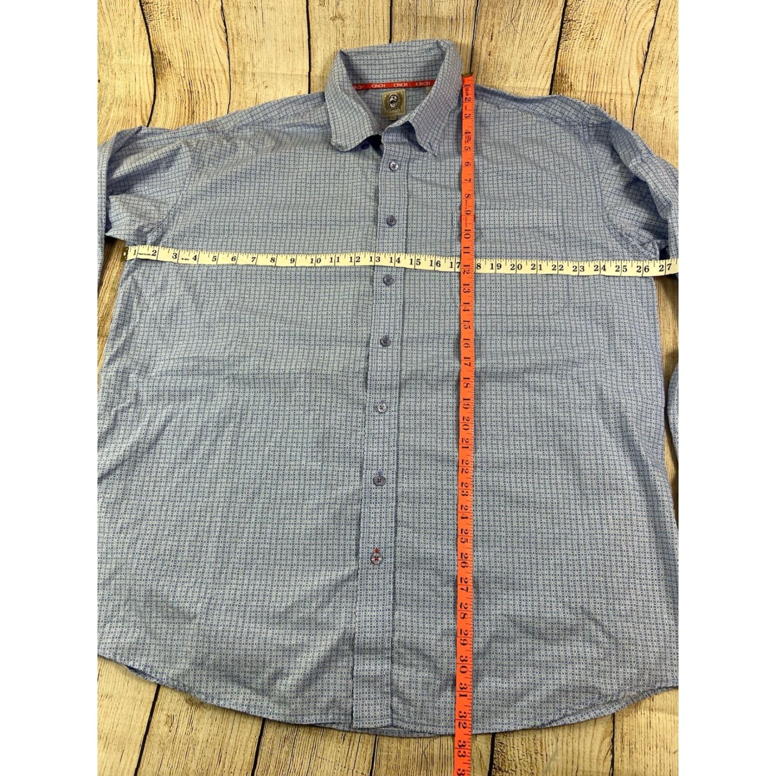 Vintage VINTAGE Cinch Western Button-Up Shirt Longsleeve XL Mens Blue Geometric Pattern button Size US XL / EU 56 / 4 - 7 Thumbnail