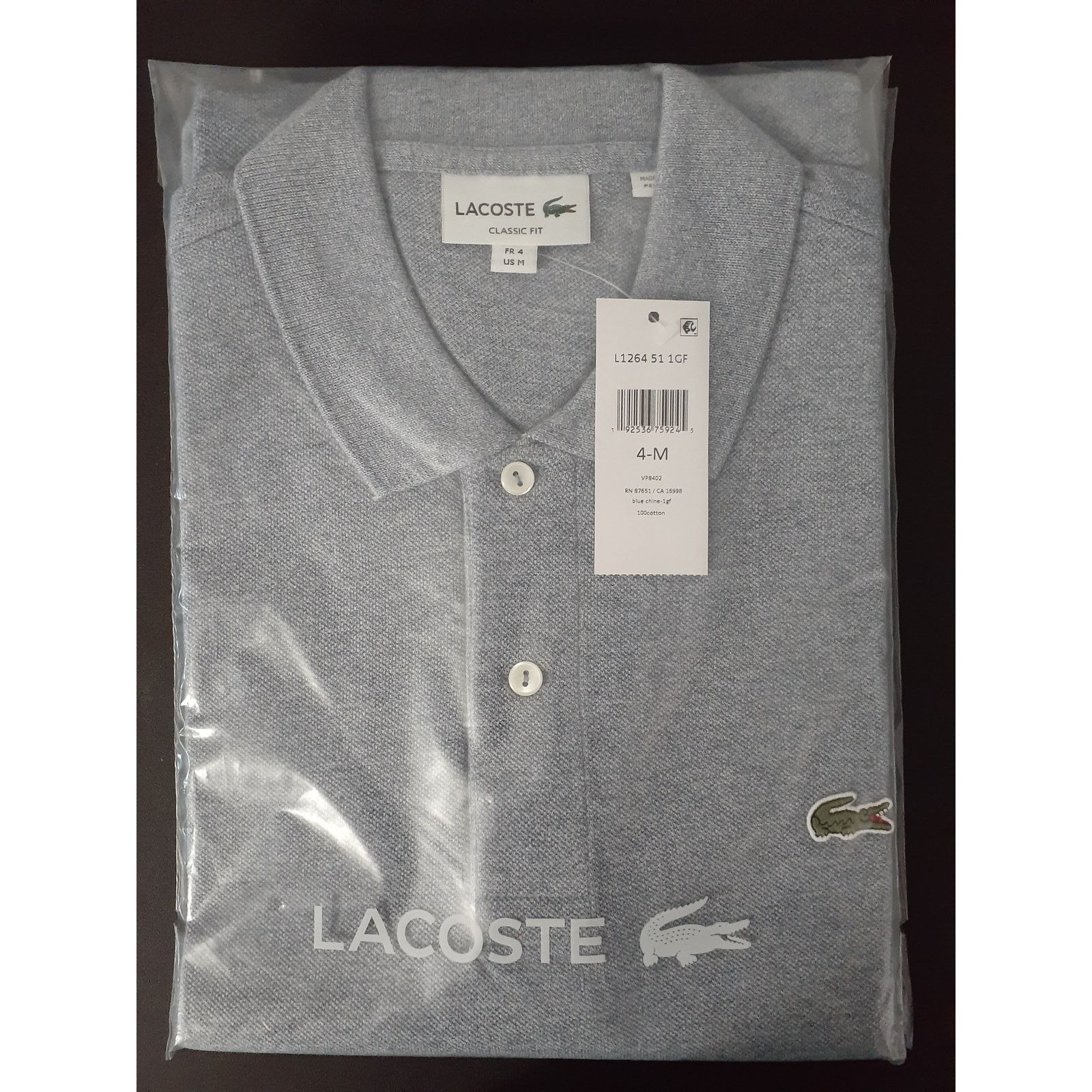 Lacoste Lacoste Men's Classic Chine Pique Polo Shirt Light Blue M Size US M / EU 48-50 / 2 - 2 Thumbnail
