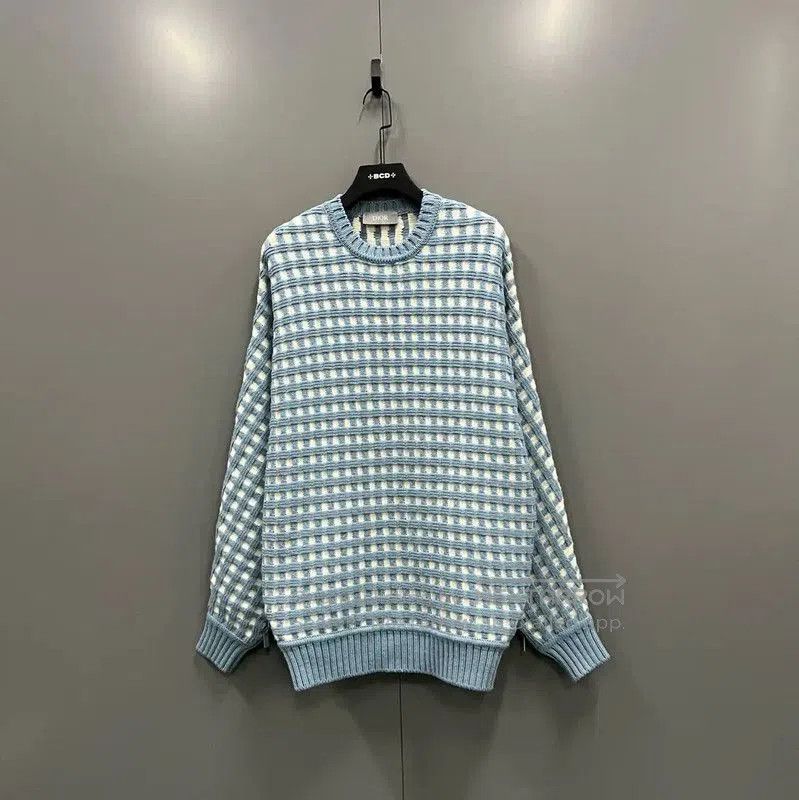 Dior Dior Blue Wool Long Sleeve Sweater . Size S / US 4 / IT 40 - 1 Thumbnail