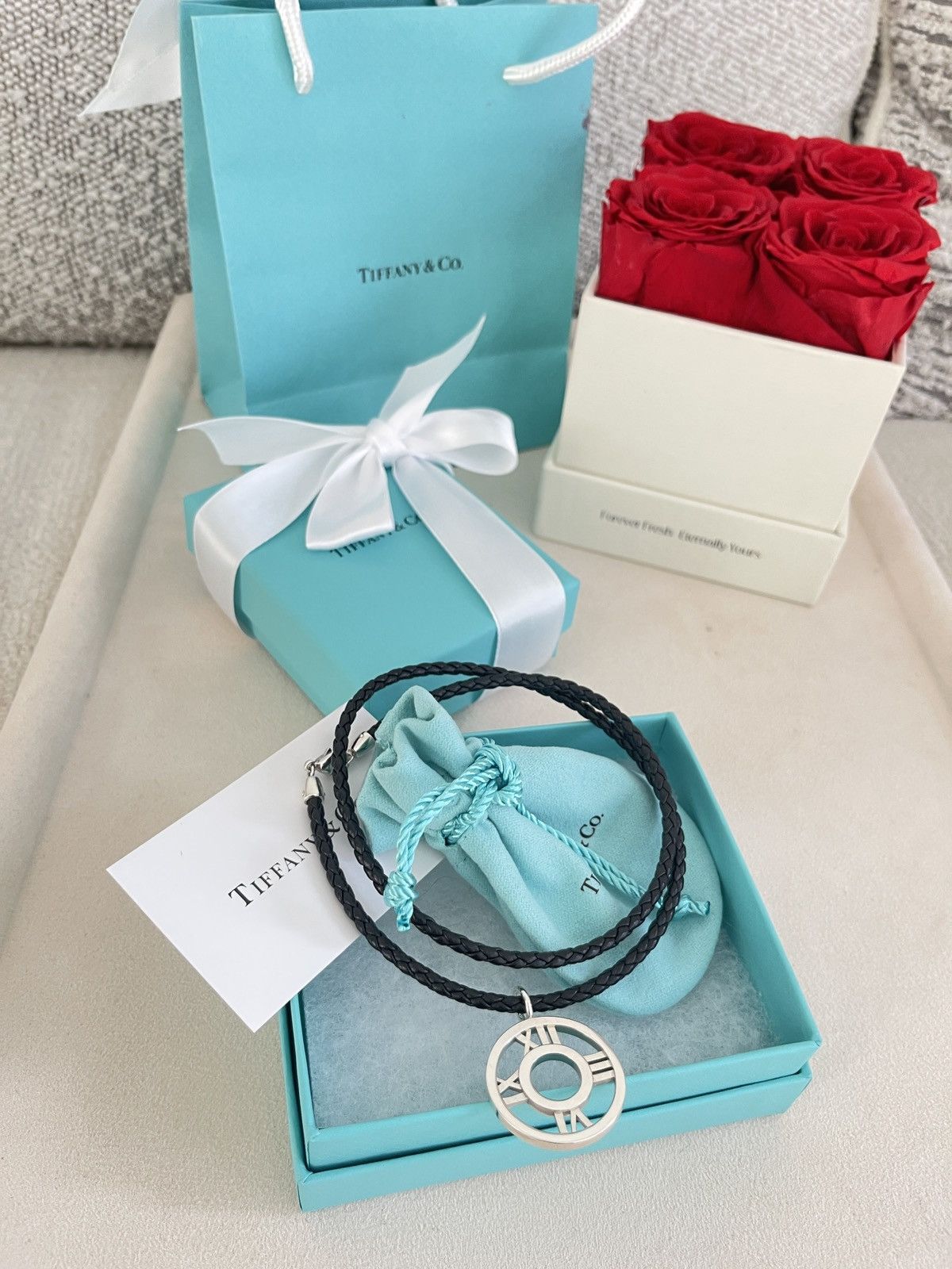 Tiffany & Co. Tiffany & Co. Atlas Charm on Leather Cord sz. 19.5 NEW Size ONE SIZE - 13 Thumbnail