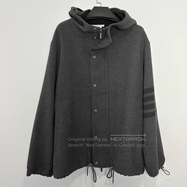 Thom Browne Thom Browne Loose Four-Stripe Jacket Coat Size US S / EU 44-46 / 1 - 1 Thumbnail