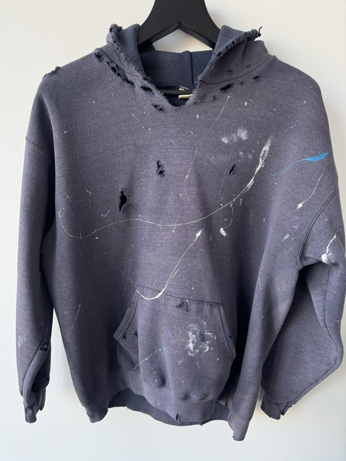 Vintage VINTAGE FADED THRASHED 90s NAVY PAINTER HOODIE Size US L / EU 52-54 / 3 - 5 Thumbnail