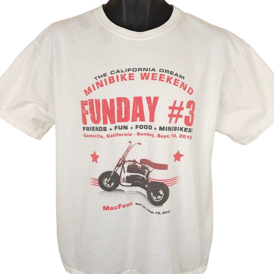 Anvil Old Minibike T Shirt Mens Size Large White FunDay Mini Bike Size US L / EU 52-54 / 3 - 2 Thumbnail
