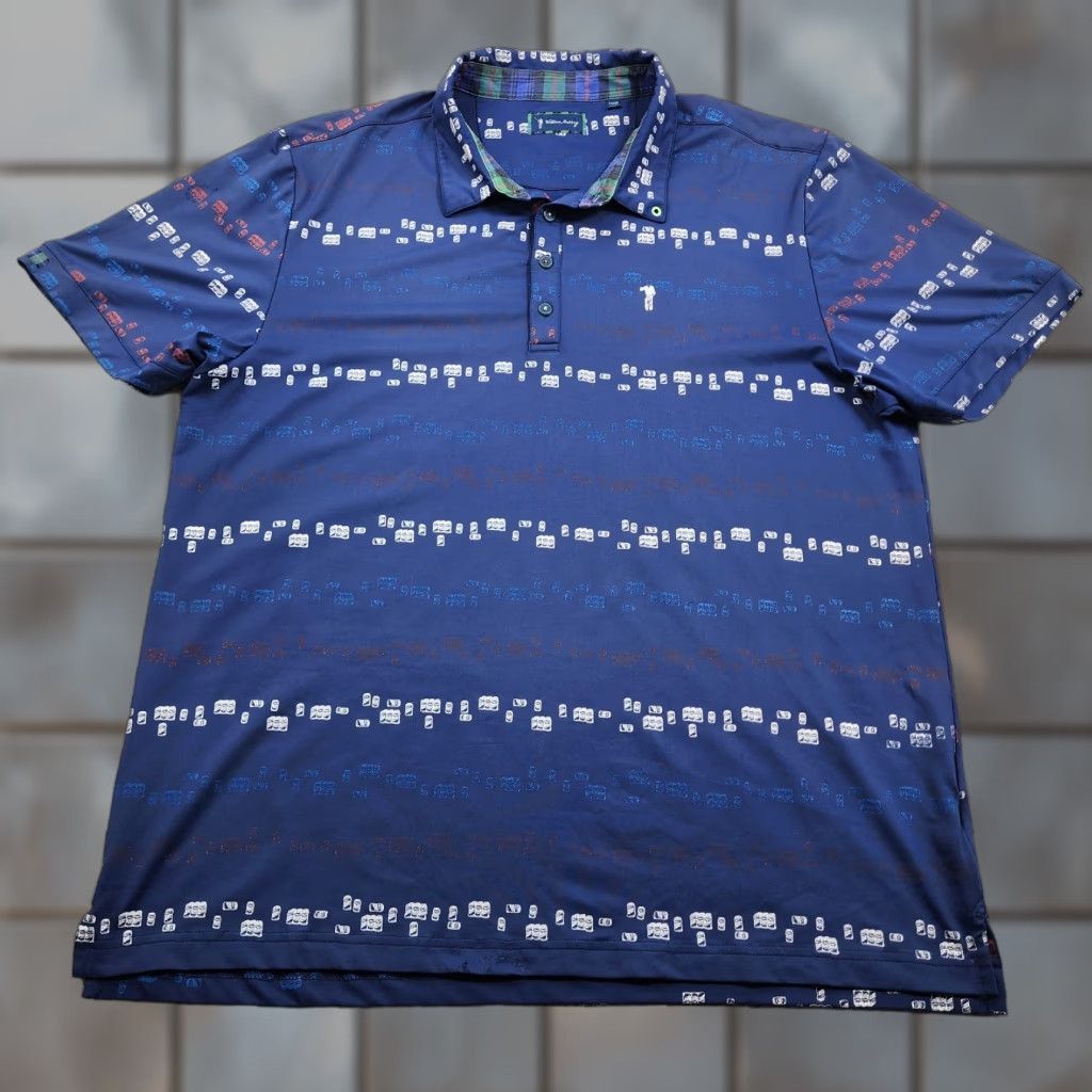 Vintage William Murray Polo Shirt Mens XL Golf Cocktails Food Print Performance Size US XL / EU 56 / 4 - 1 Thumbnail