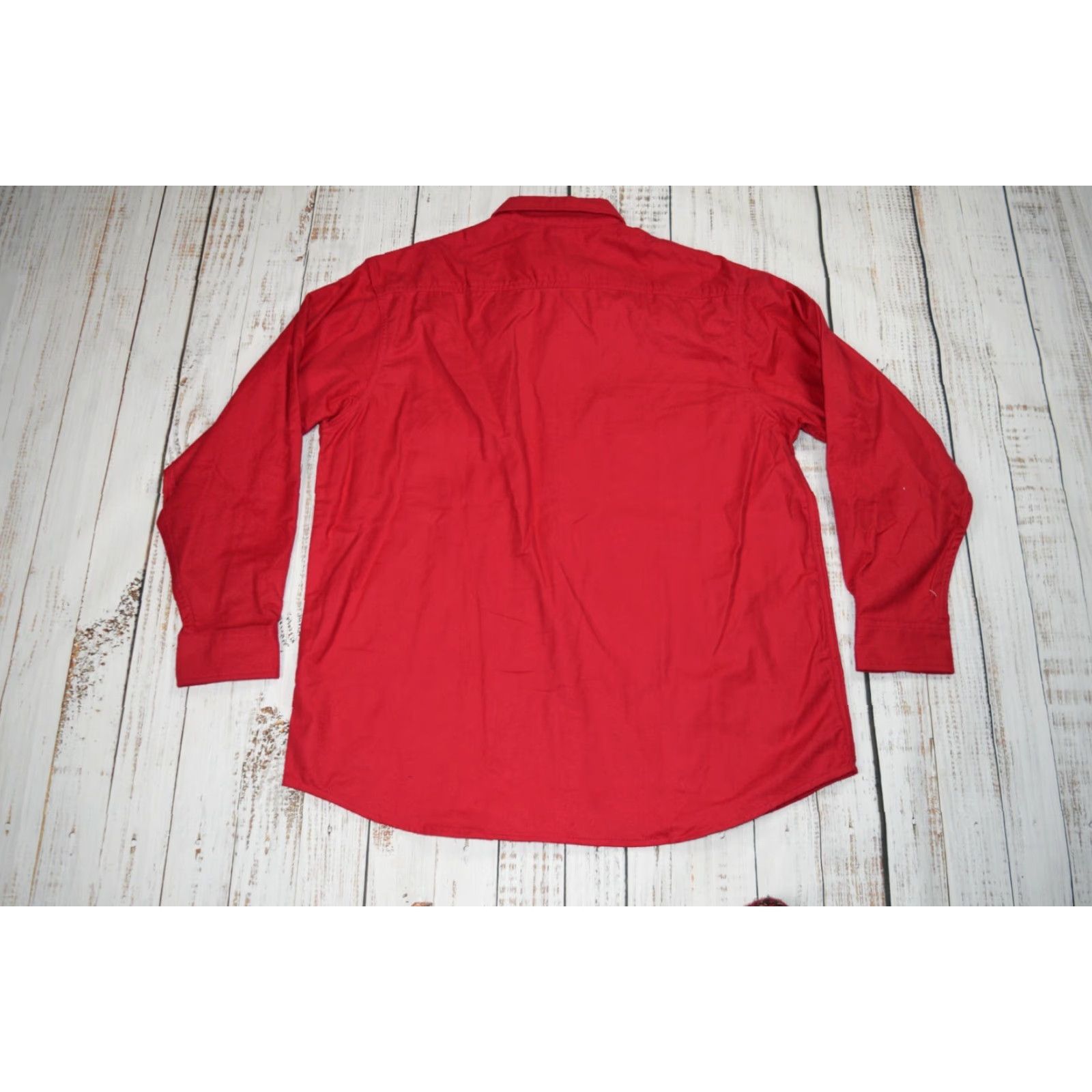 Vintage VINTAGE Fieldmaster Red Work Shirt Large Mens Long Sleeve Button-Up Flannel 90s USA Size US L / EU 52-54 / 3 - 6 Thumbnail