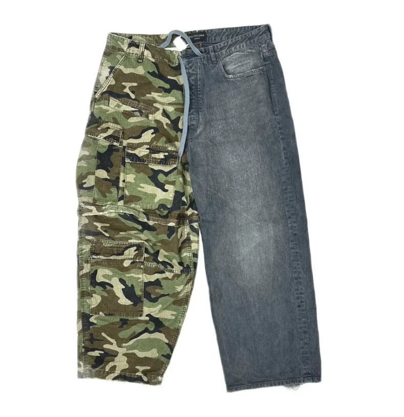 Balenciaga Balenciaga size M Camouflage stitching destroys baggy jean Size US 26 / EU 42 - 1 Thumbnail