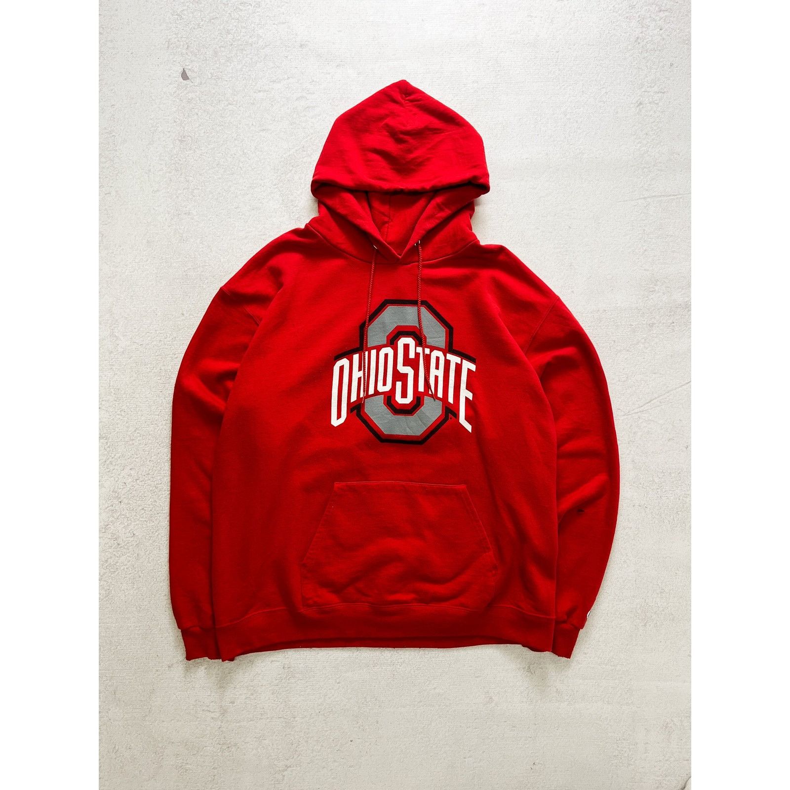 The Unbranded Brand Vintage 90s Ohio State Red Drawstring Hoodie - Men's XL Size US XL / EU 56 / 4 - 1 Thumbnail