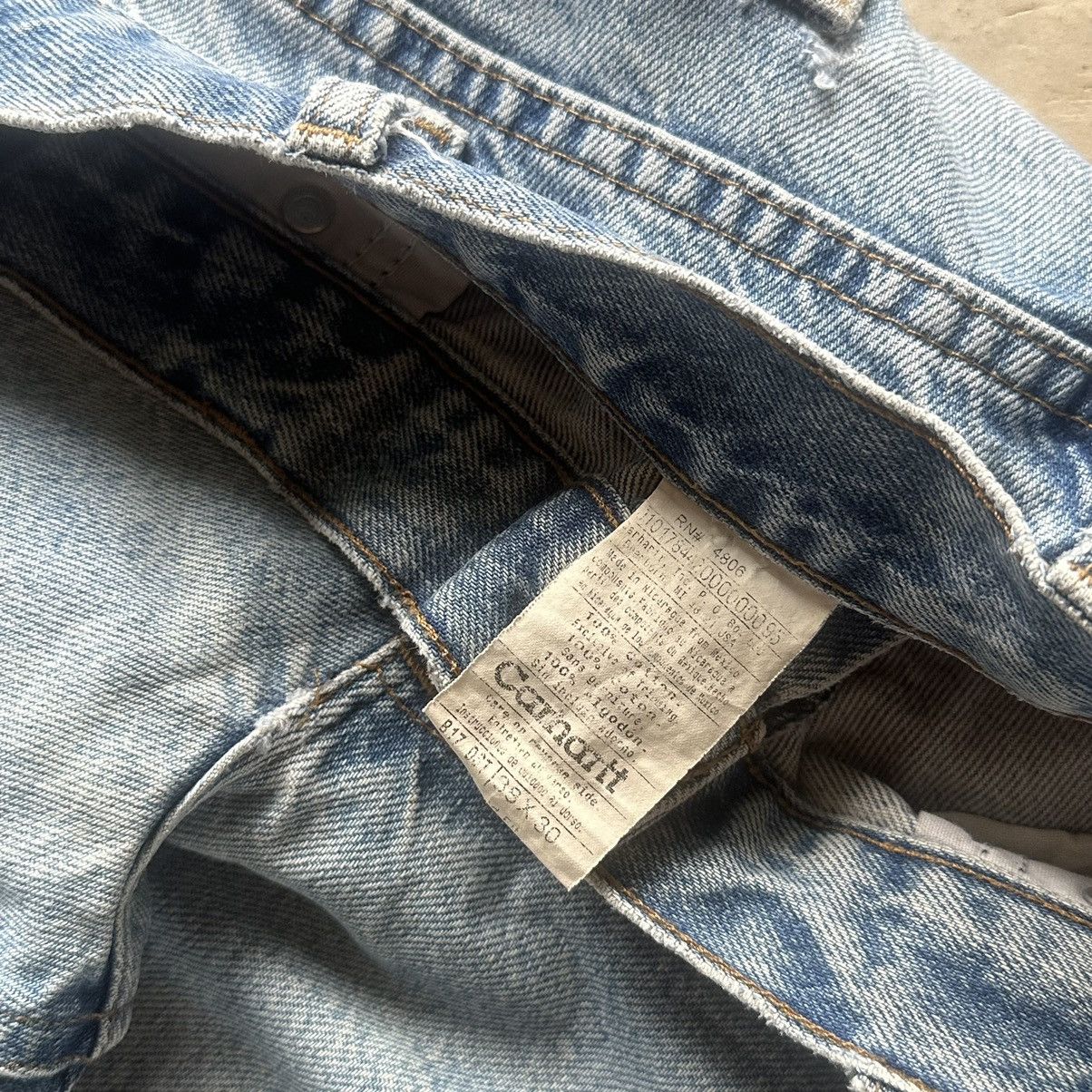 Carhartt × Dickies (37x30) DISTRESSED CARHARTT BLUE JEANS Size US 37 - 4 Thumbnail