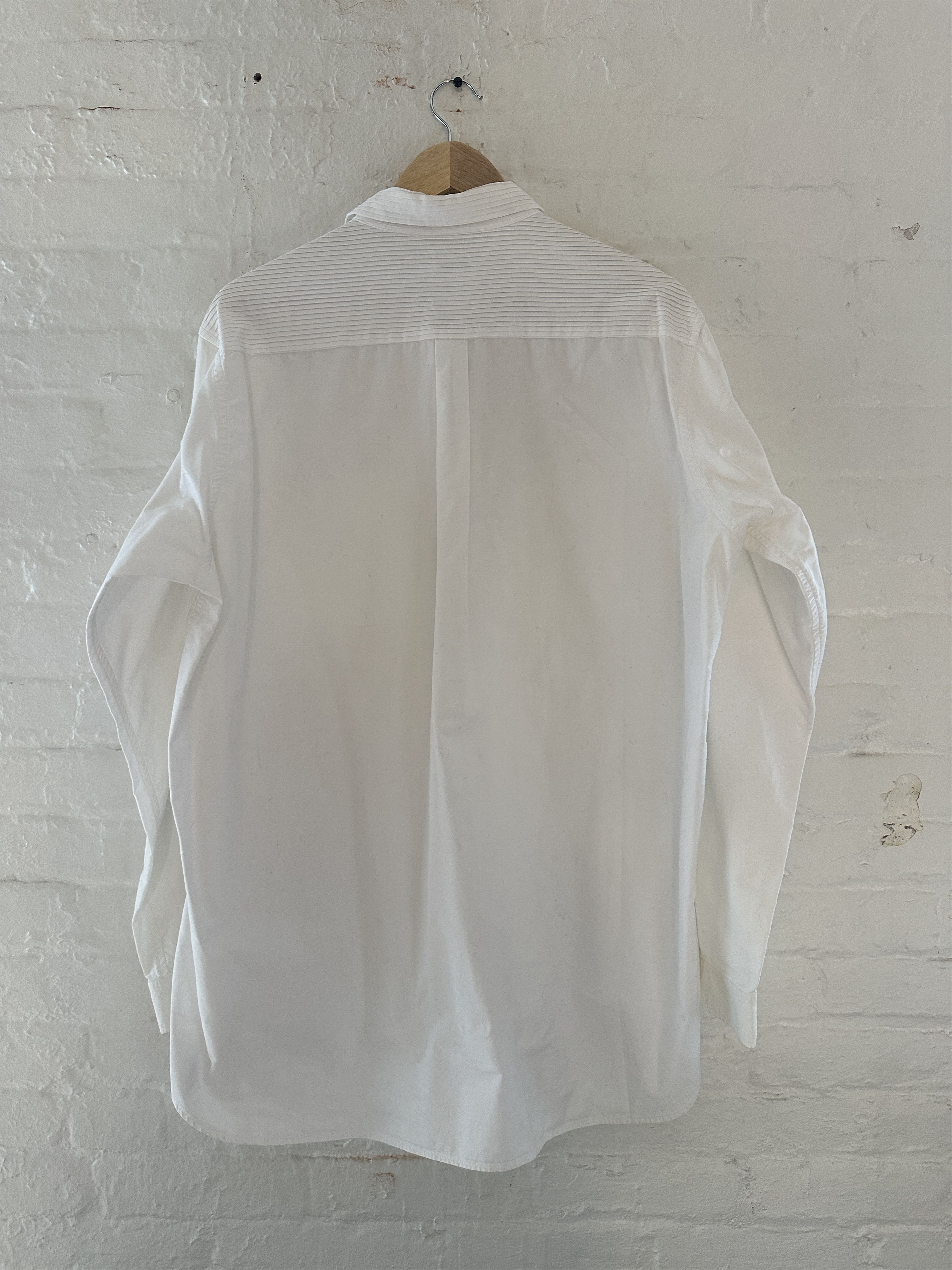 Yohji Yamamoto Yohji Yamamoto Pleated Button Up Shirt Size US XL / EU 56 / 4 - 5 Thumbnail