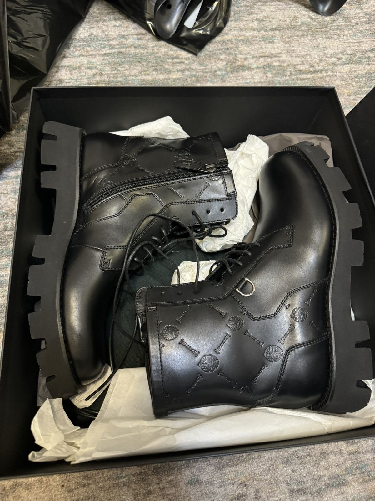 image of Berluti Fw21 Twist Boots in Black, Men's (Size 9)