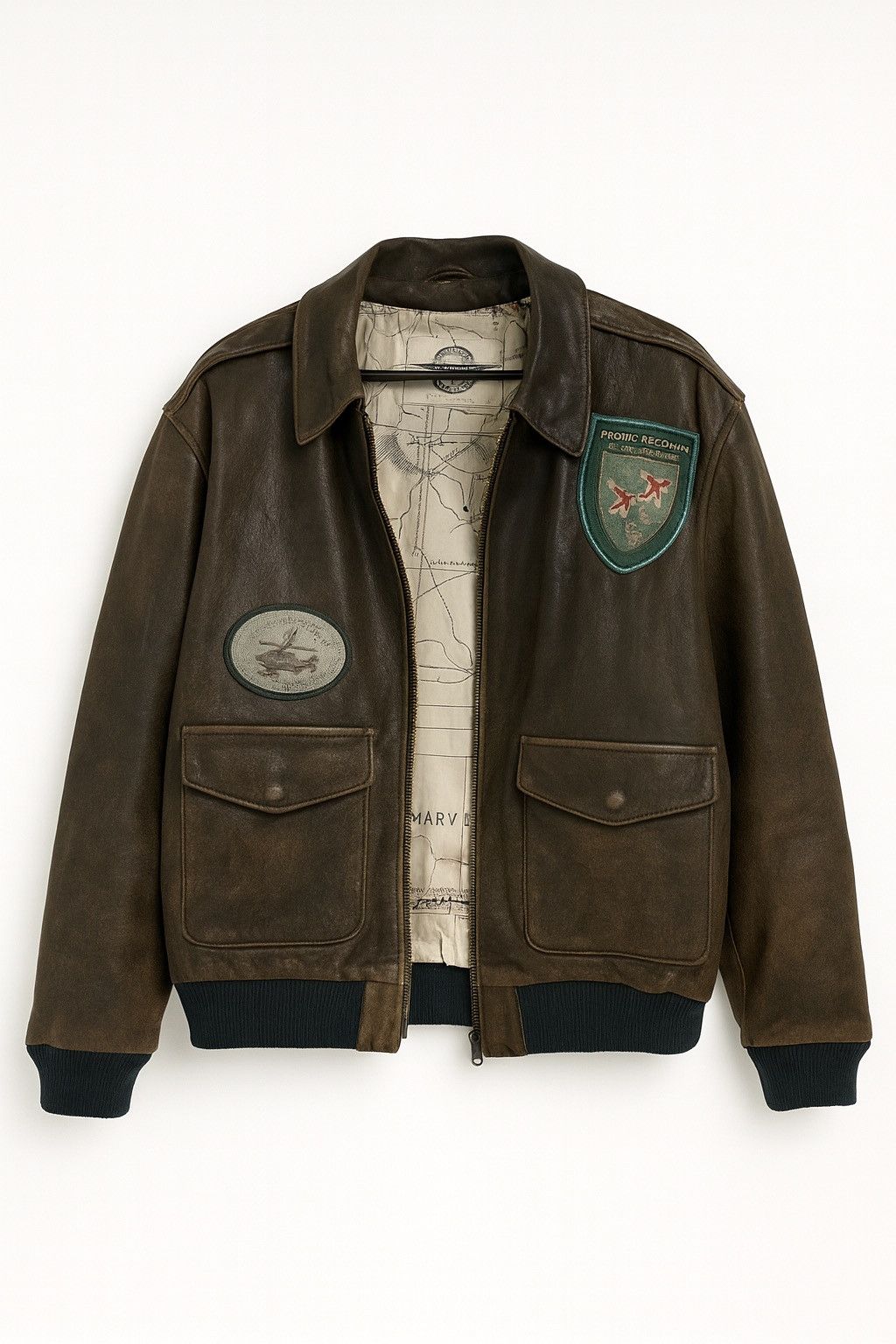 Vintage Vintage G-III Leather Flight Jacket Patches – Made in Korea Size US S / EU 44-46 / 1 - 5 Thumbnail