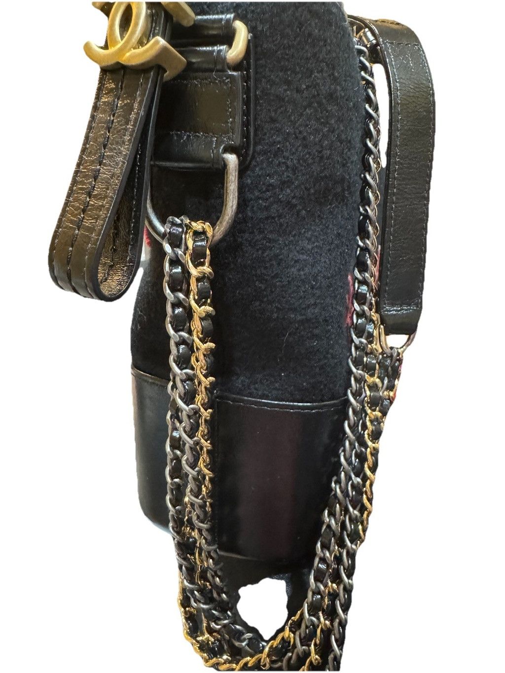 Chanel Chanel Calfskin Wool Embroidered Paris Hamburg Gabrielle Size ONE SIZE - 5 Thumbnail