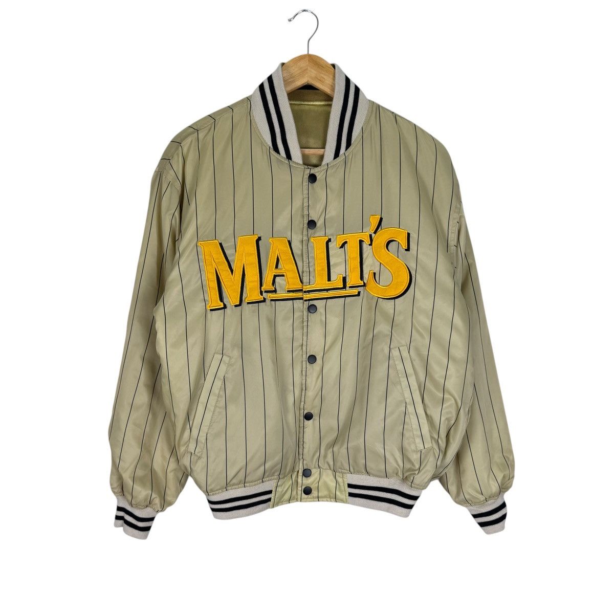 Japanese Brand ☀️VINTAGE MALTS BEER REVERSIBLE BOMBER JACKET Size US M / EU 48-50 / 2 - 1 Thumbnail