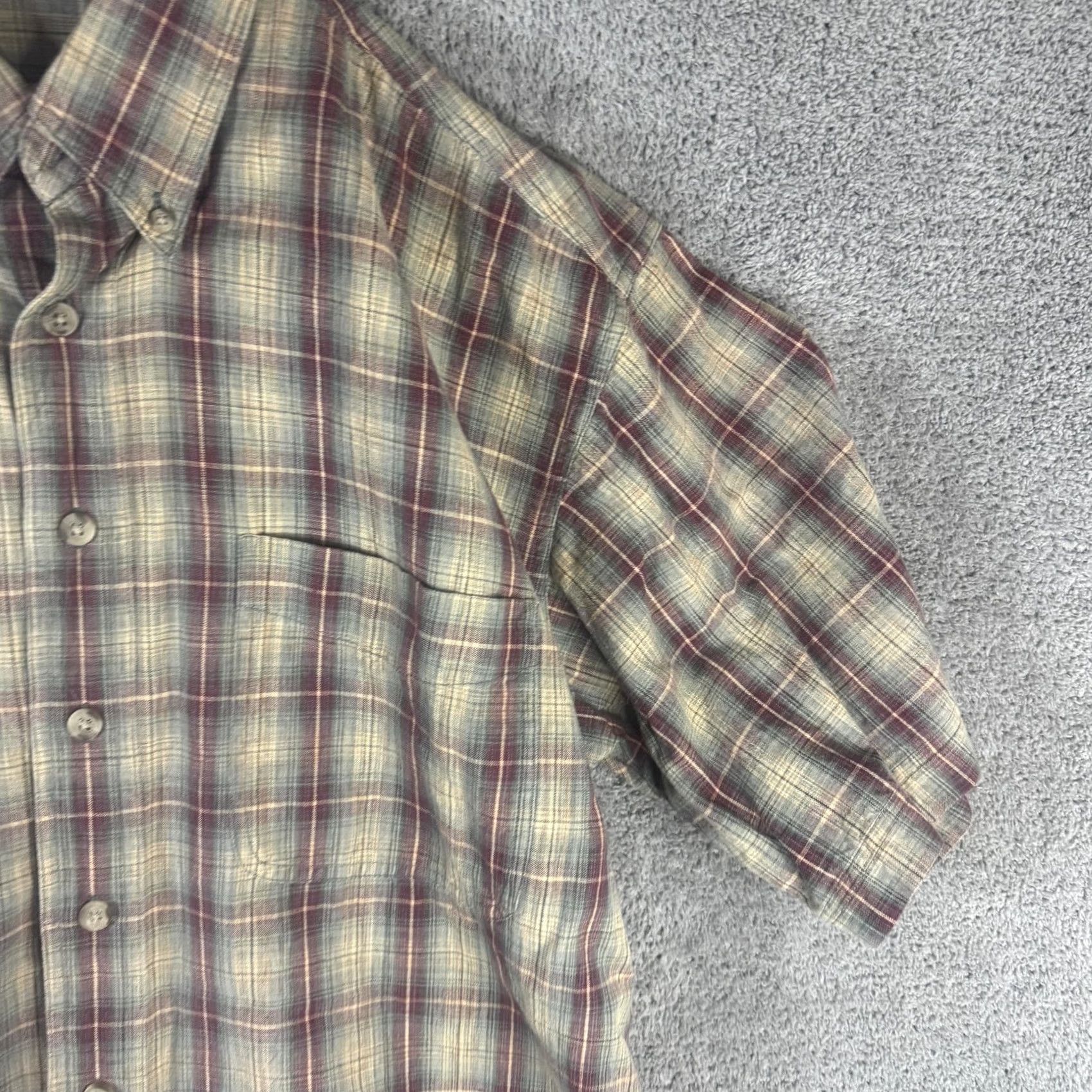 Vintage Woolrich Shirt Mens M Beige Plaid Short Sleeve Button Front Casual Size US M / EU 48-50 / 2 - 3 Thumbnail