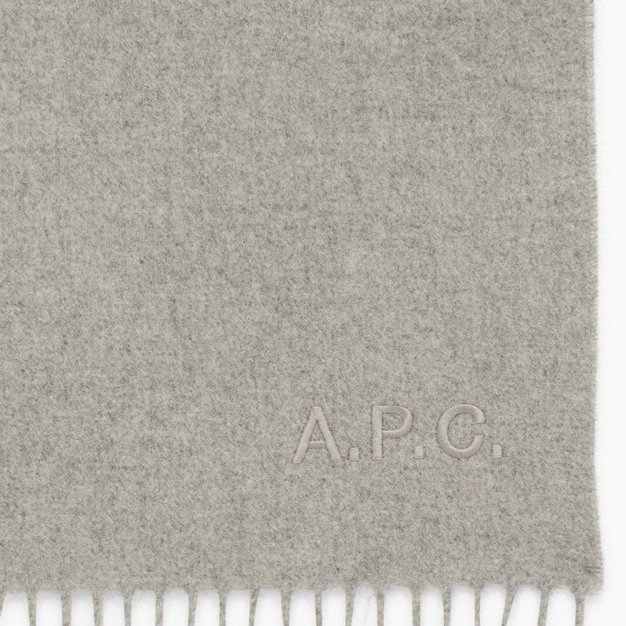 A.P.C. o1d2blof0724 Size : OS / Wool Scarf in Grey Size ONE SIZE - 3 Thumbnail