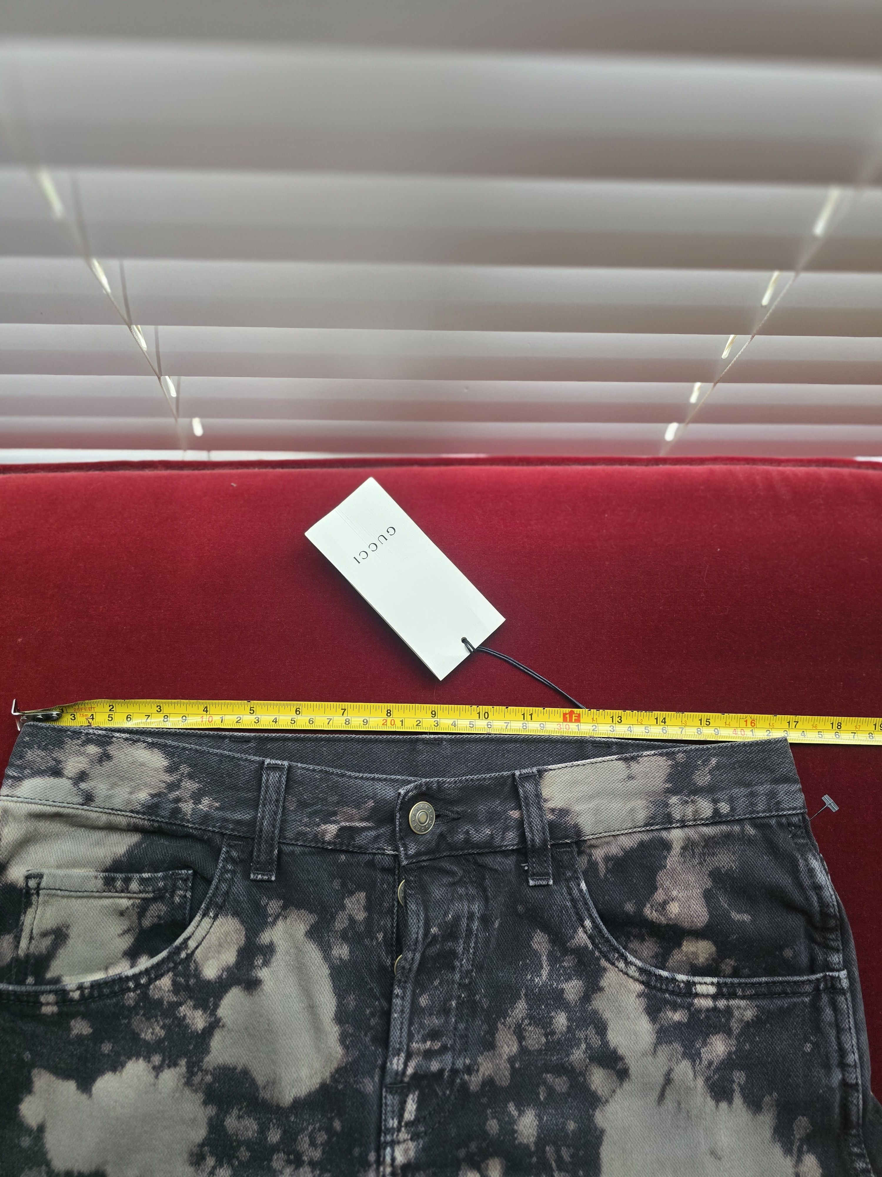 Gucci Gucci Bleached Black Denim Jeans/Beige Splatter Size 33 NWT Size US 33 - 10 Thumbnail