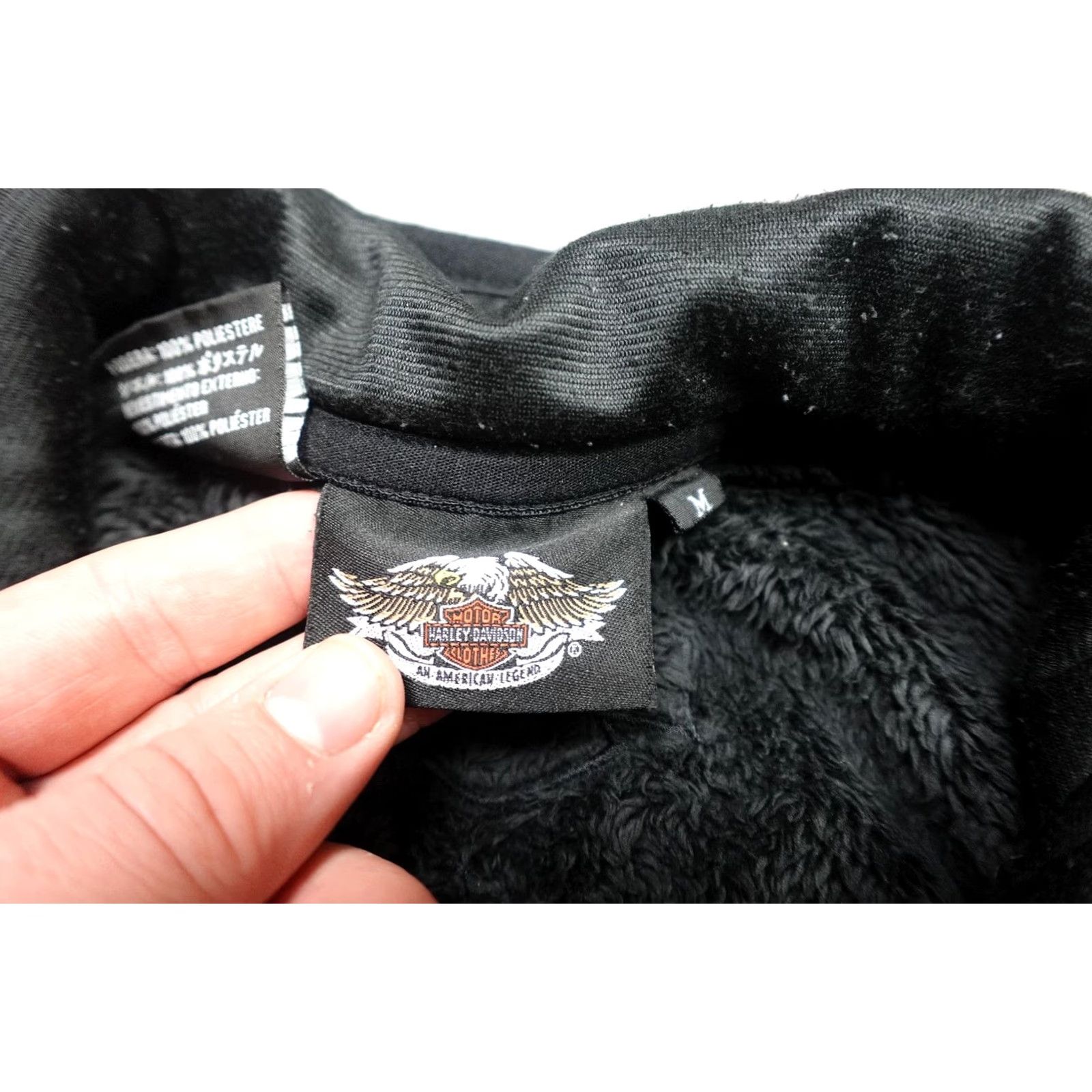 Harley Davidson Harley-Davidson Fleece Vest Womens Medium Black Full Zip Biker Insulated Lined Pockets Size M / US 6-8 / IT 42-44 - 2 Thumbnail