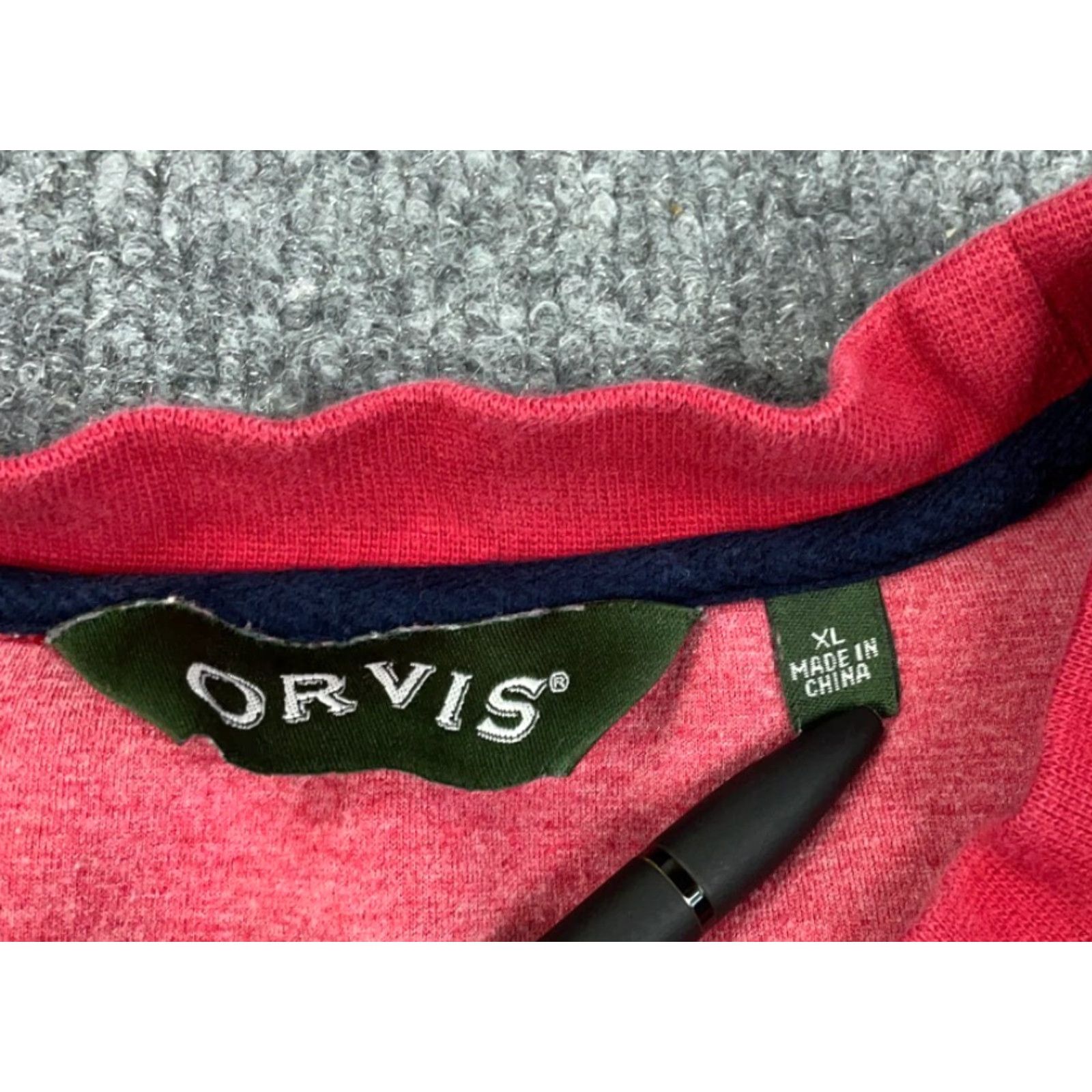 Orvis VINTAGE Orvis Sweatshirt Mens XL Red Solid Crew Neck Pullover Knit Textured Polyester Rayon Spandex 90s Retro Classic Fall Winter Size US XL / EU 56 / 4 - 4 Thumbnail