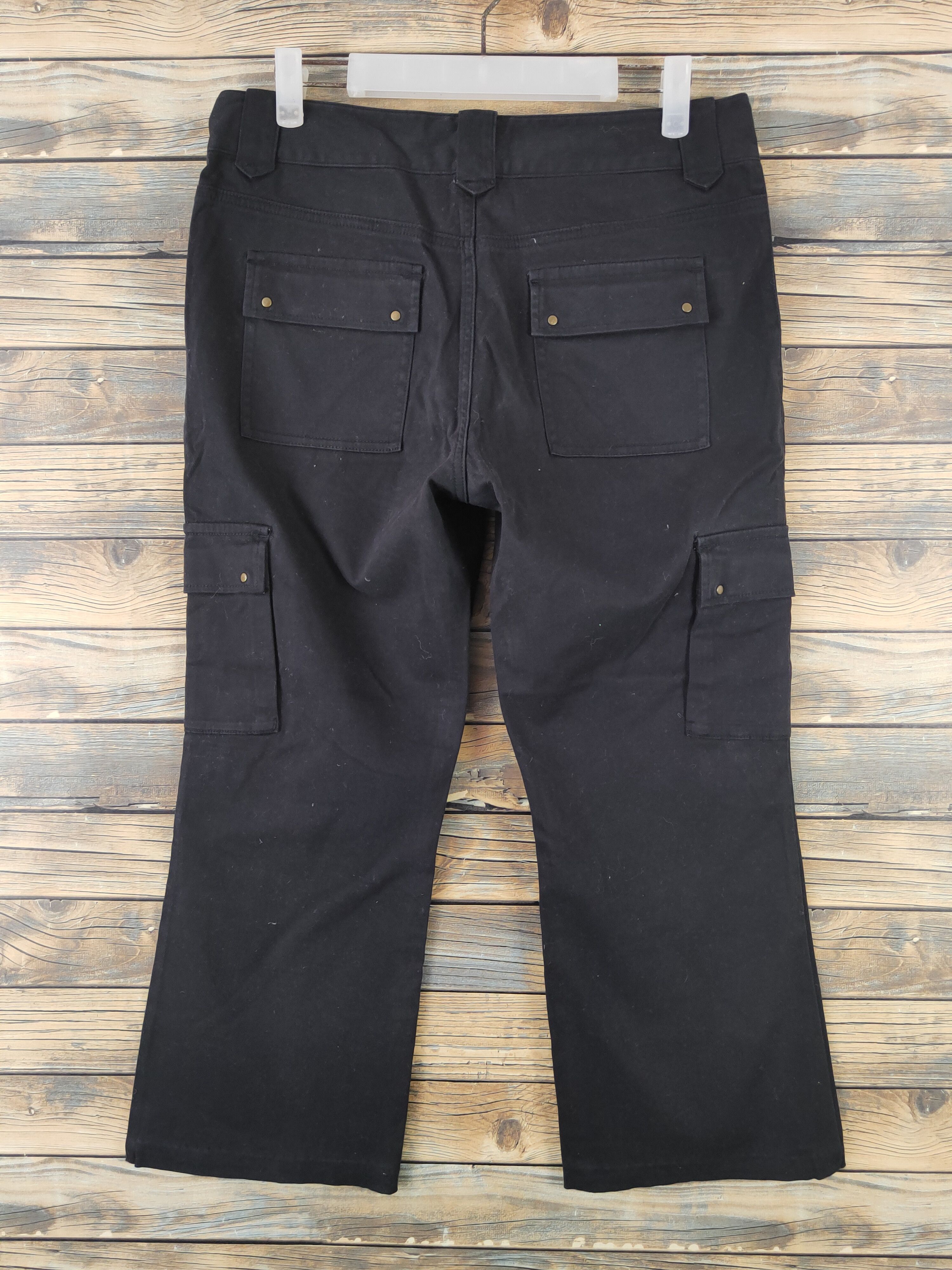 Japanese Brand DL Japanese Brand Black Multipocket Cargo Pants #2101 Size 29" - 7 Thumbnail