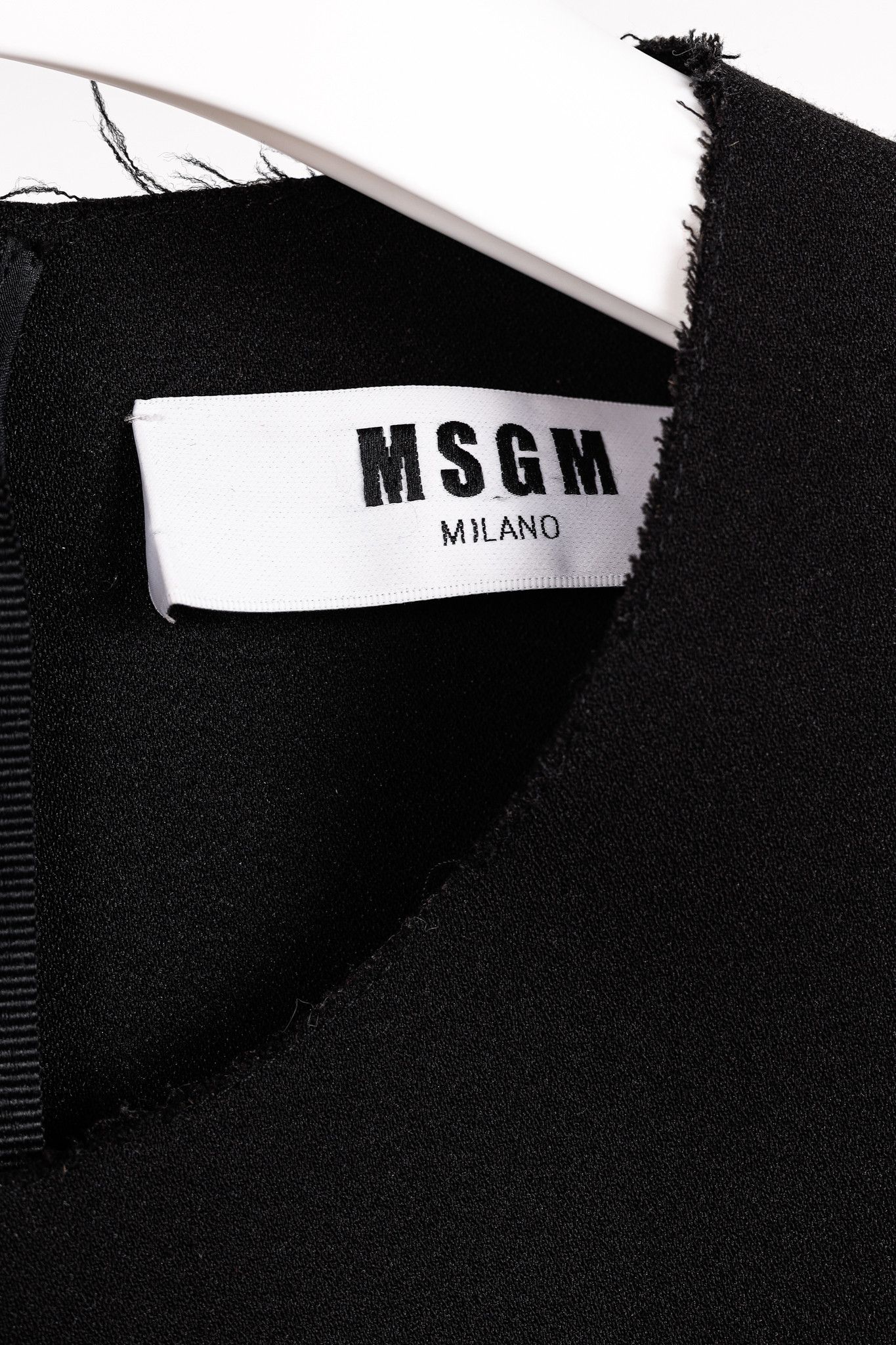 MSGM MSGM Black Crepe Ruffle Sleeveless Mini Dress Size XL / US 12-14 / IT 48-50 - 4 Thumbnail